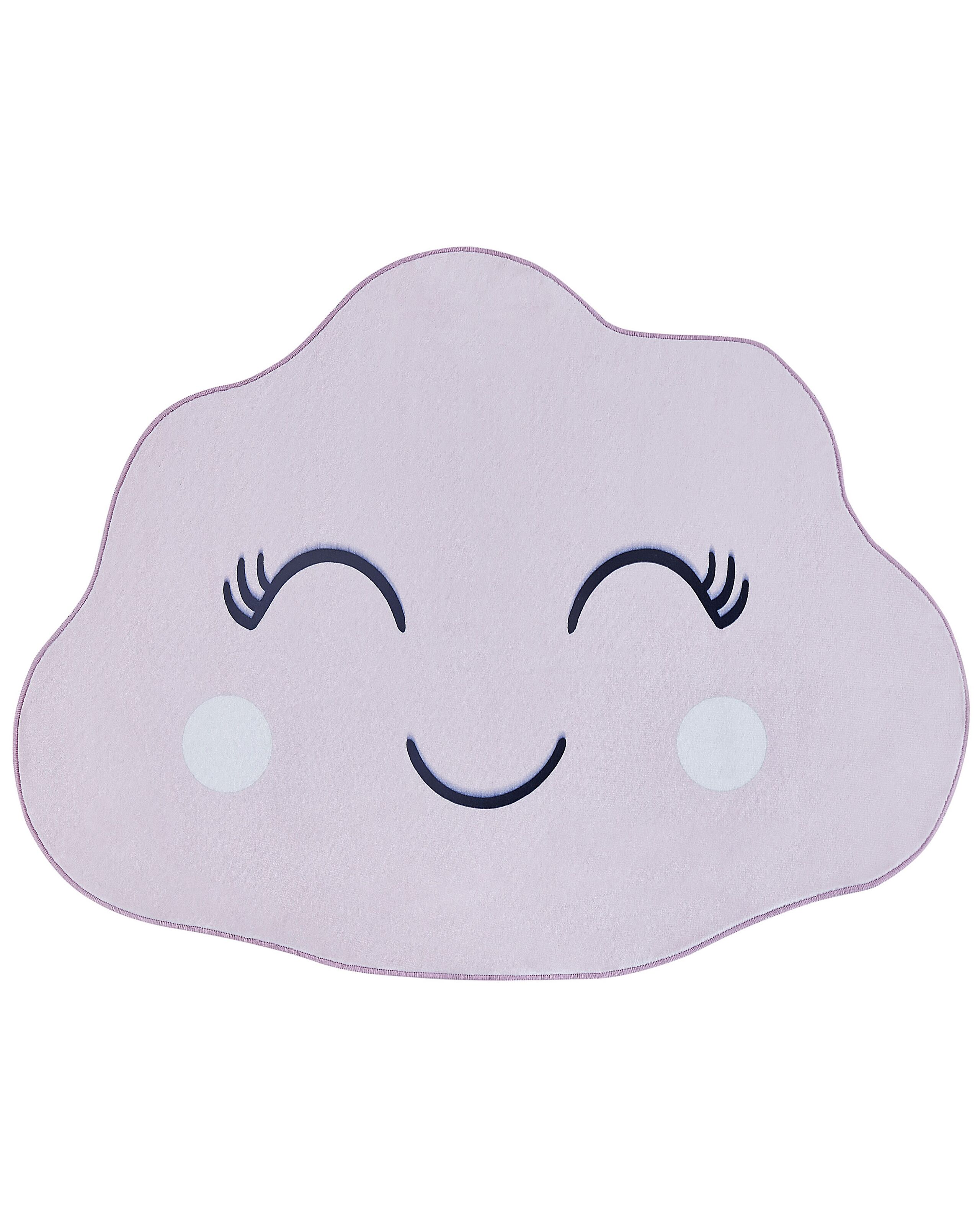 Kids Rug Cloud Print 90x120cm Pink - Gemini Interiors