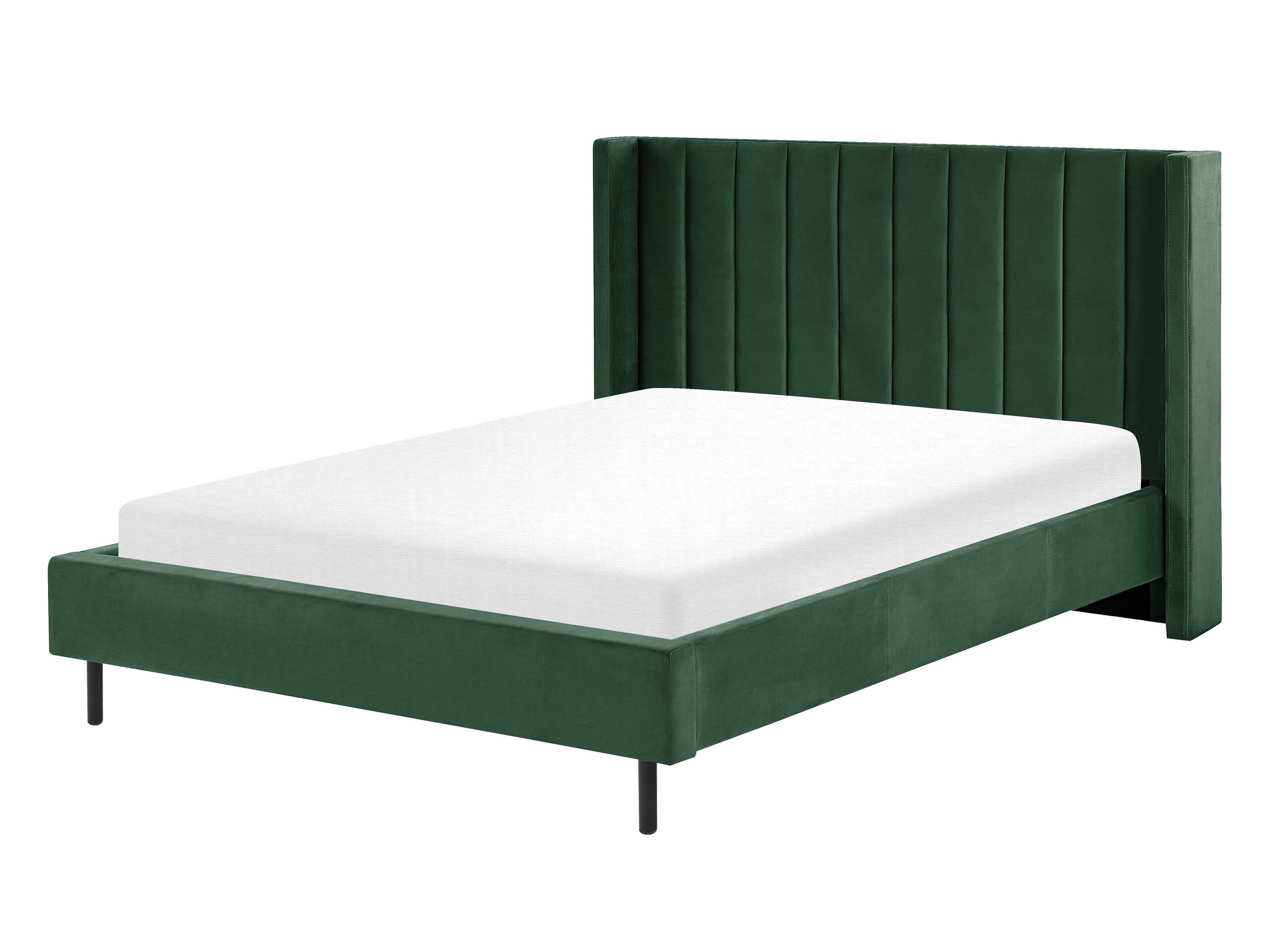 Velvet EU Double Size Bed Green VILLETTE - Gemini Interiors