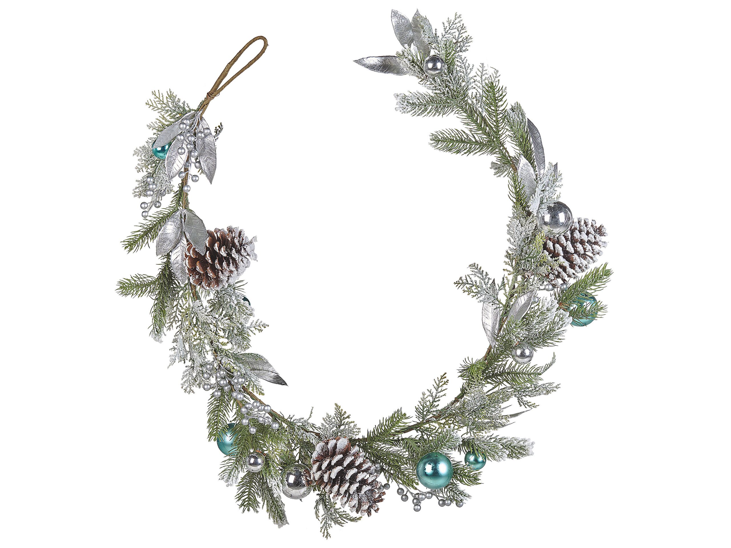 Christmas Garland 150cm Green and Silver - Gemini Interiors