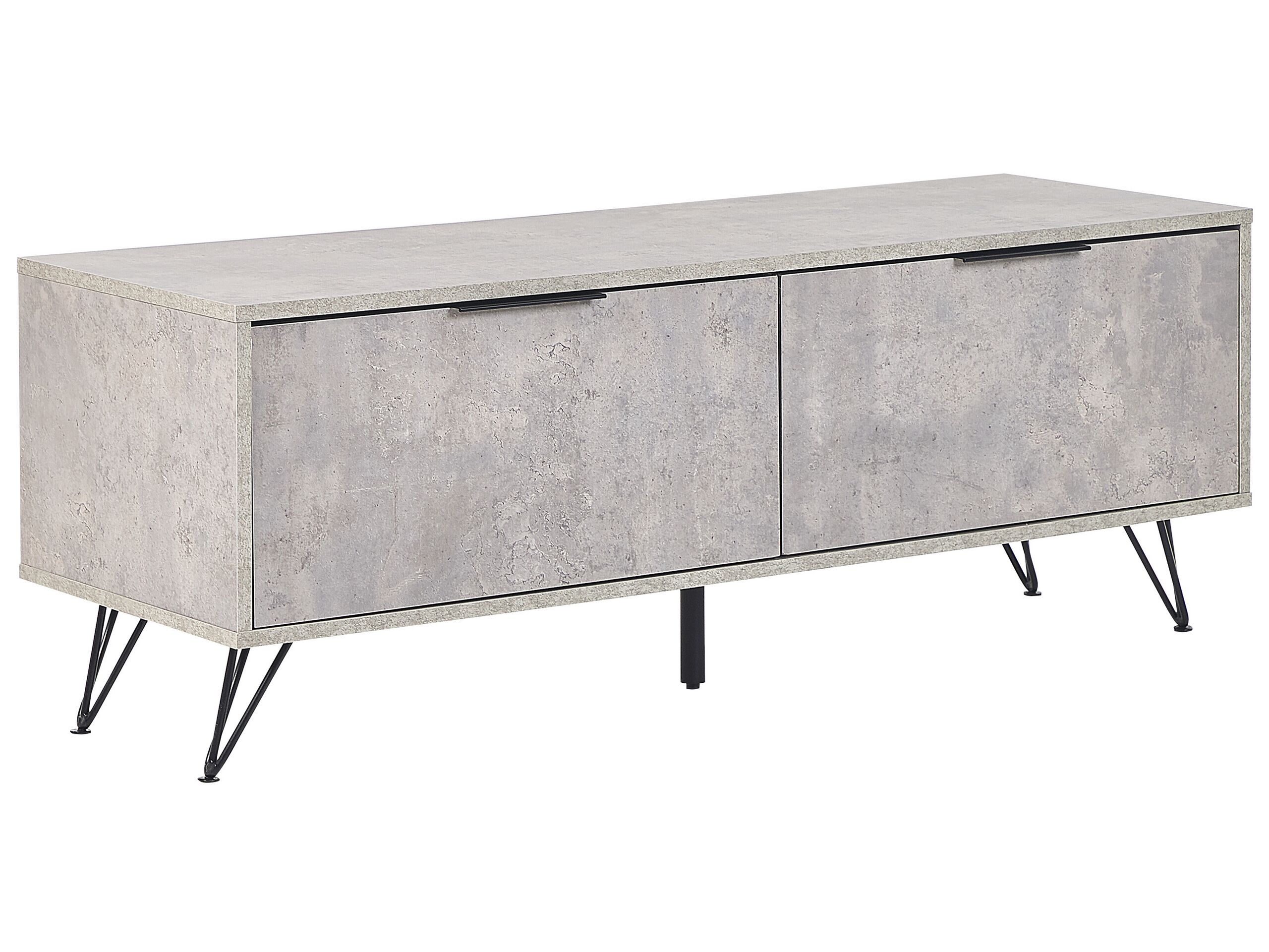 TV Stand Concrete Effect HALSTON - Gemini Interiors