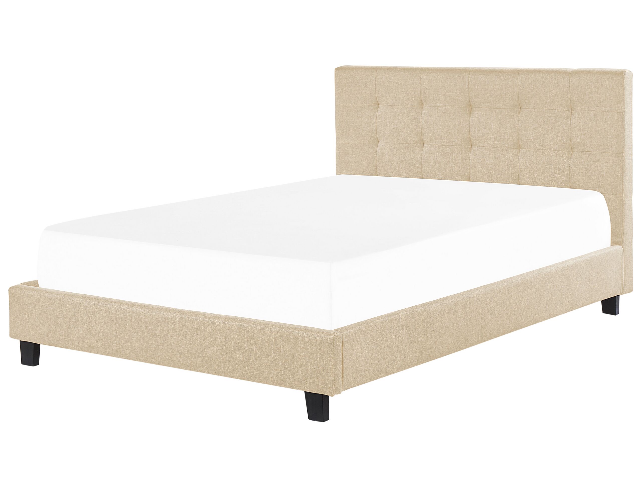 Fabric EU Super King Size Bed Beige LA ROCHELLE - Gemini Interiors