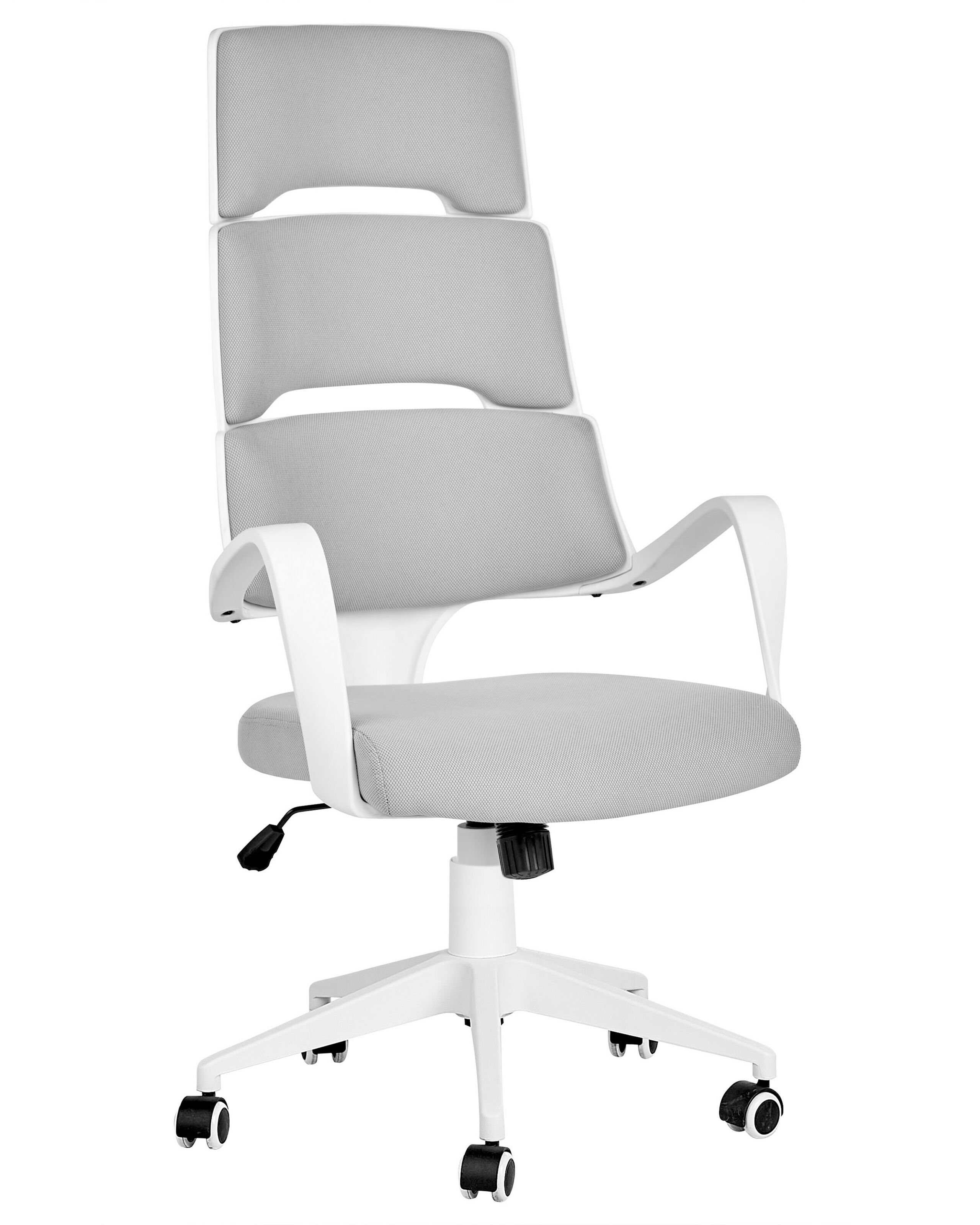 Swivel Office Chair White and Grey GRANDIOSE - Gemini Interiors