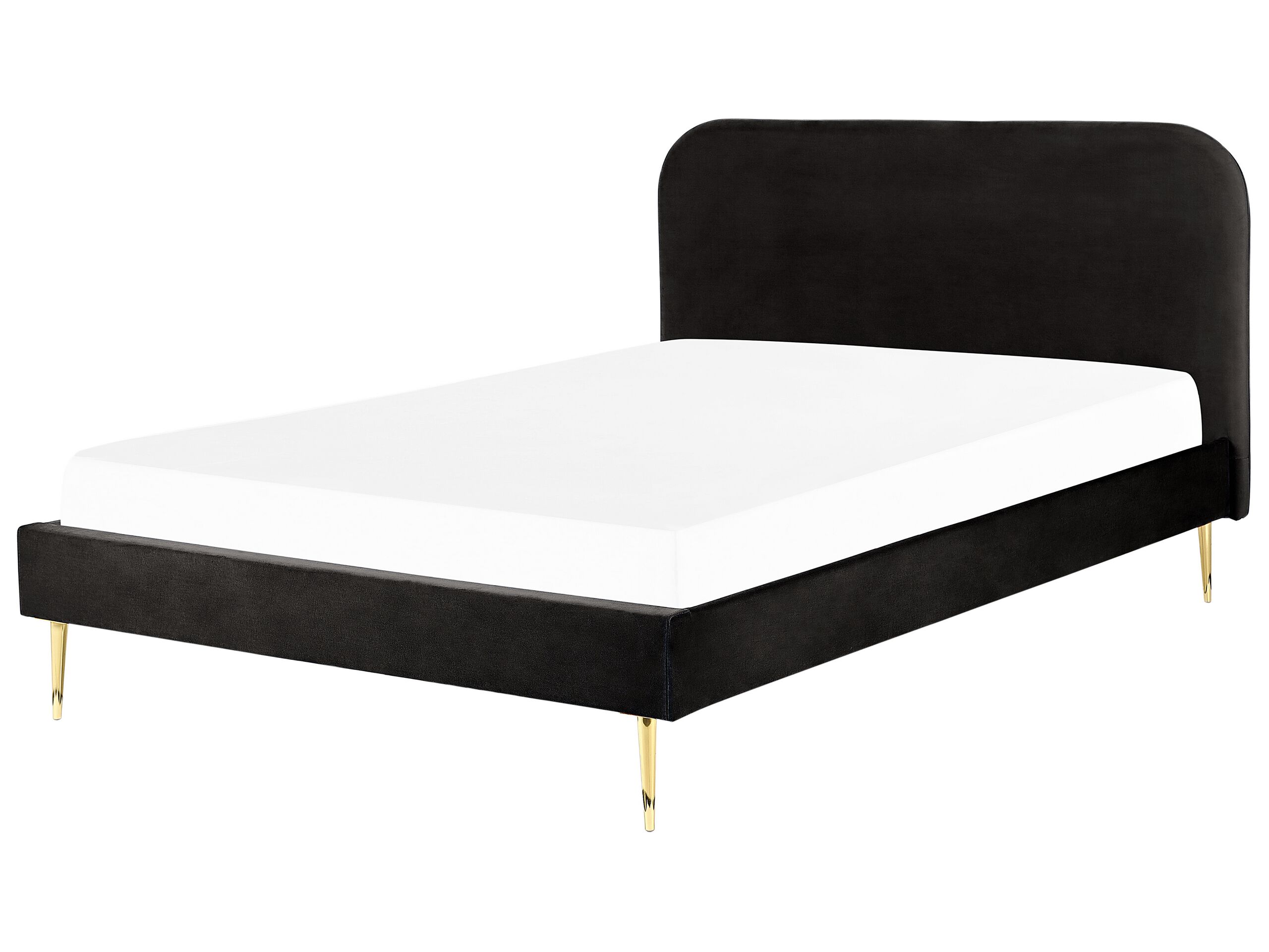 Velvet EU Super King Size Bed Black FLAYAT - Gemini Interiors