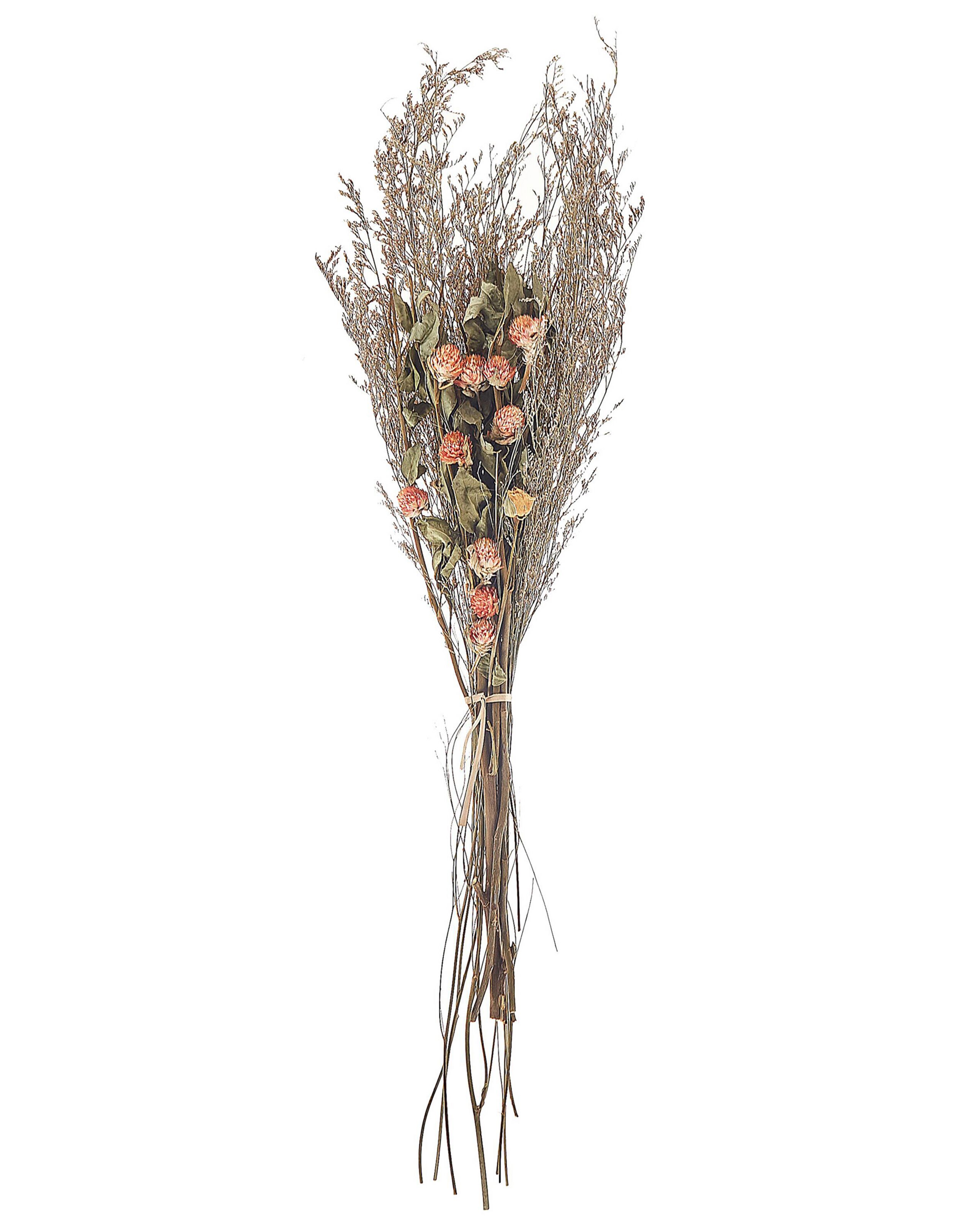 Dried Flower Bouquet 65cm Orange and Green - Gemini Interiors
