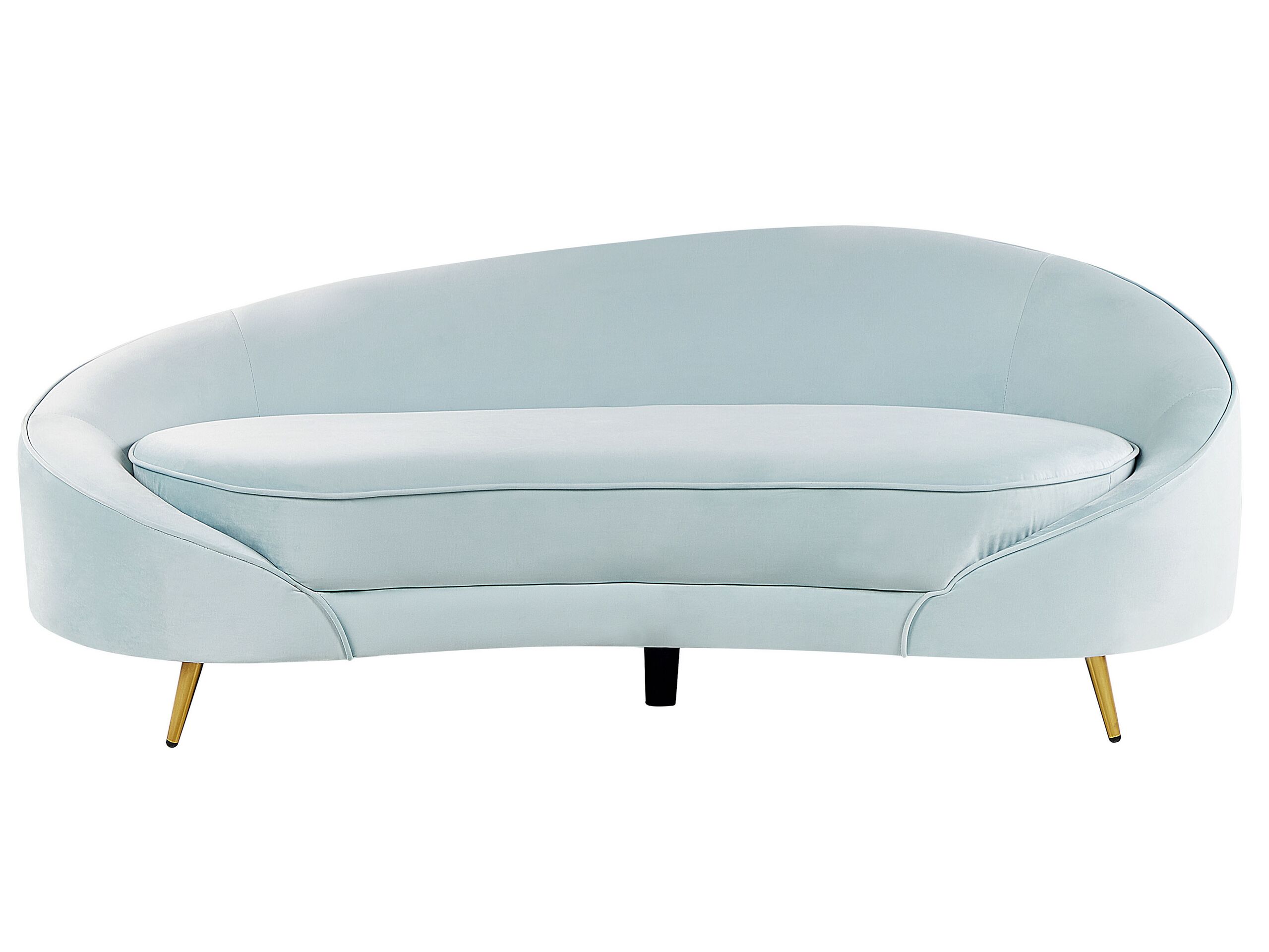 Velvet Sofa Light Blue SAVAR - Gemini Interiors