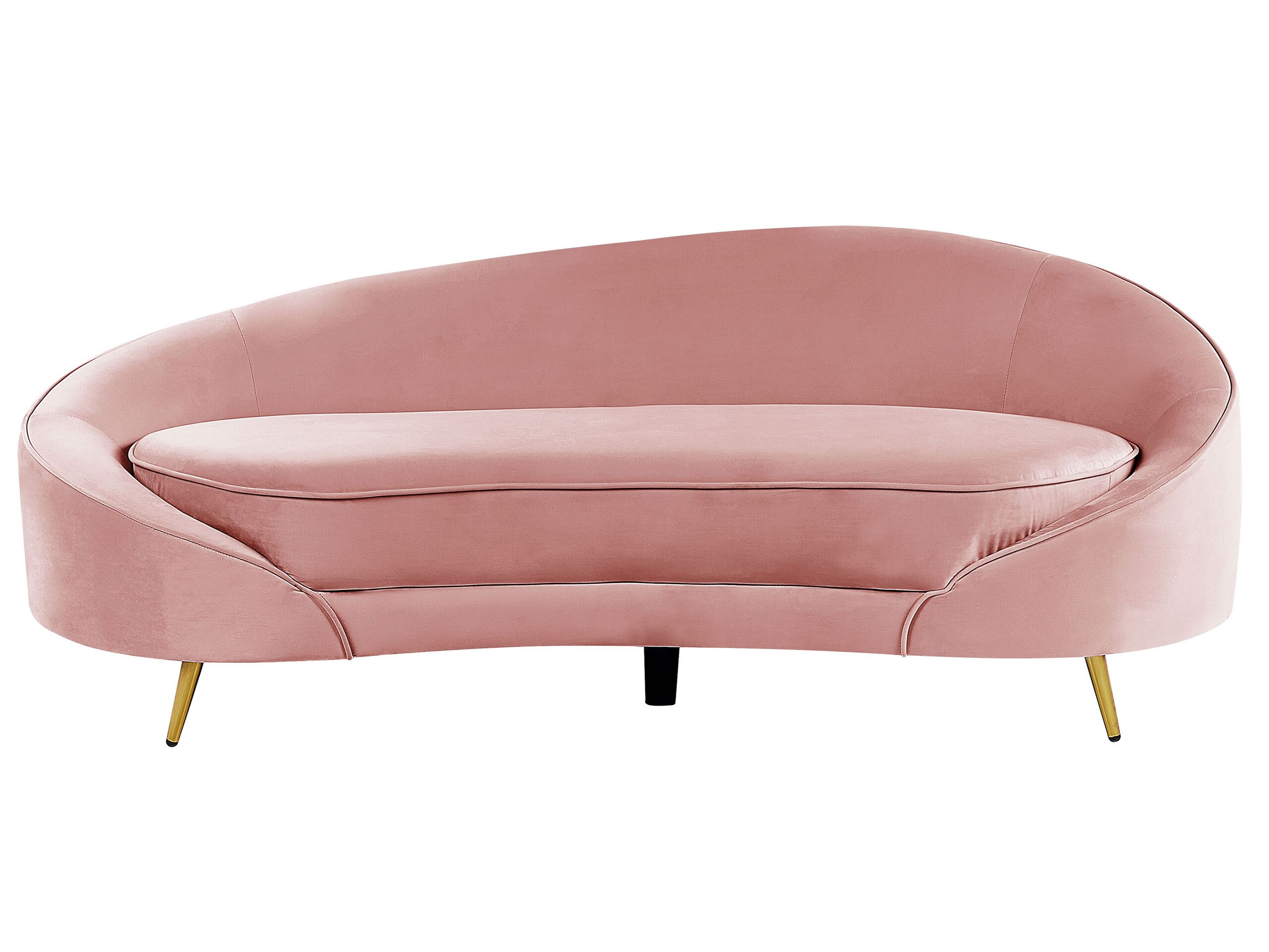 Velvet Sofa Pastel Pink SAVAR - Gemini Interiors