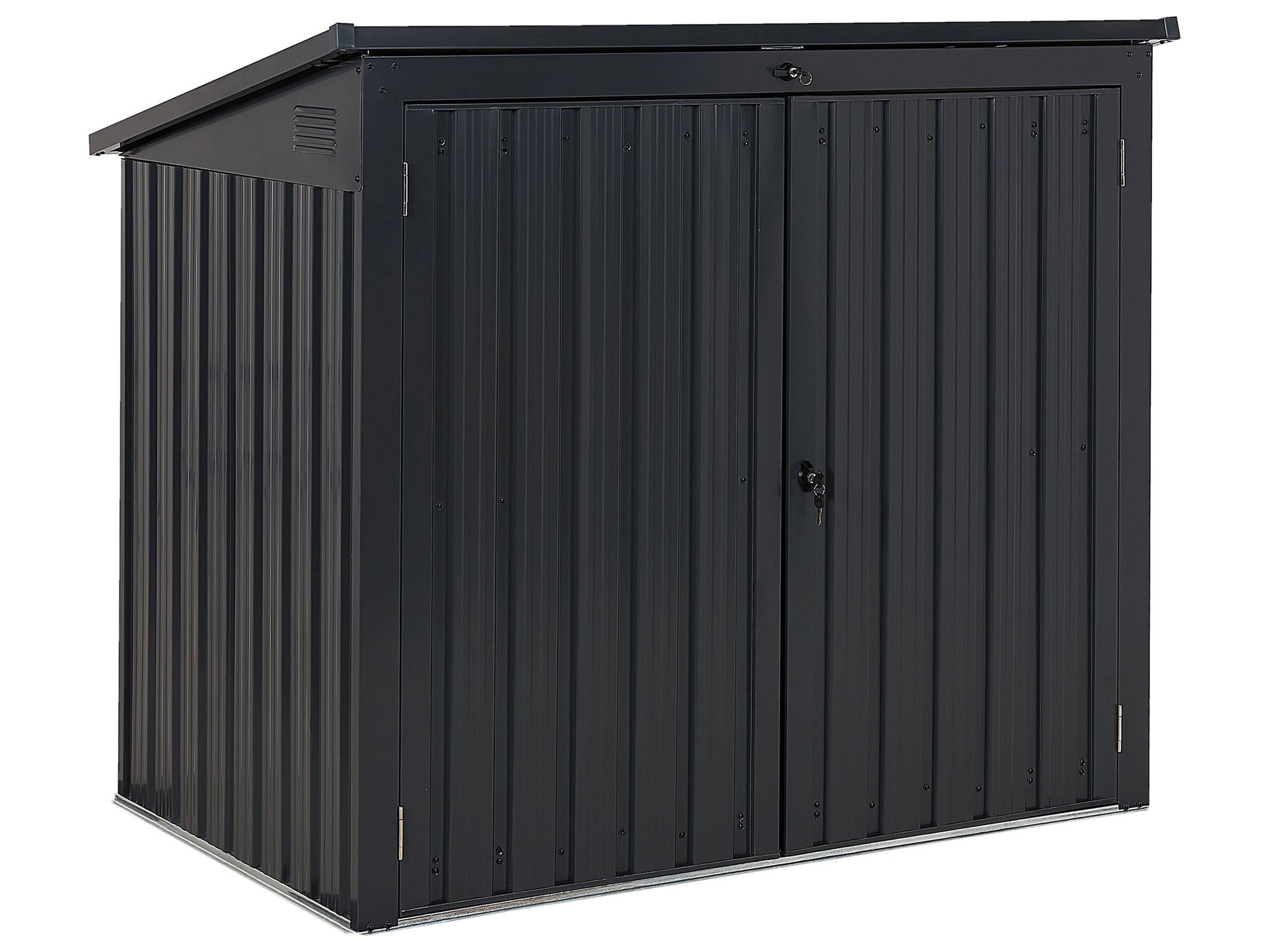Steel Garden Storage Shed Grey MOENA - Gemini Interiors