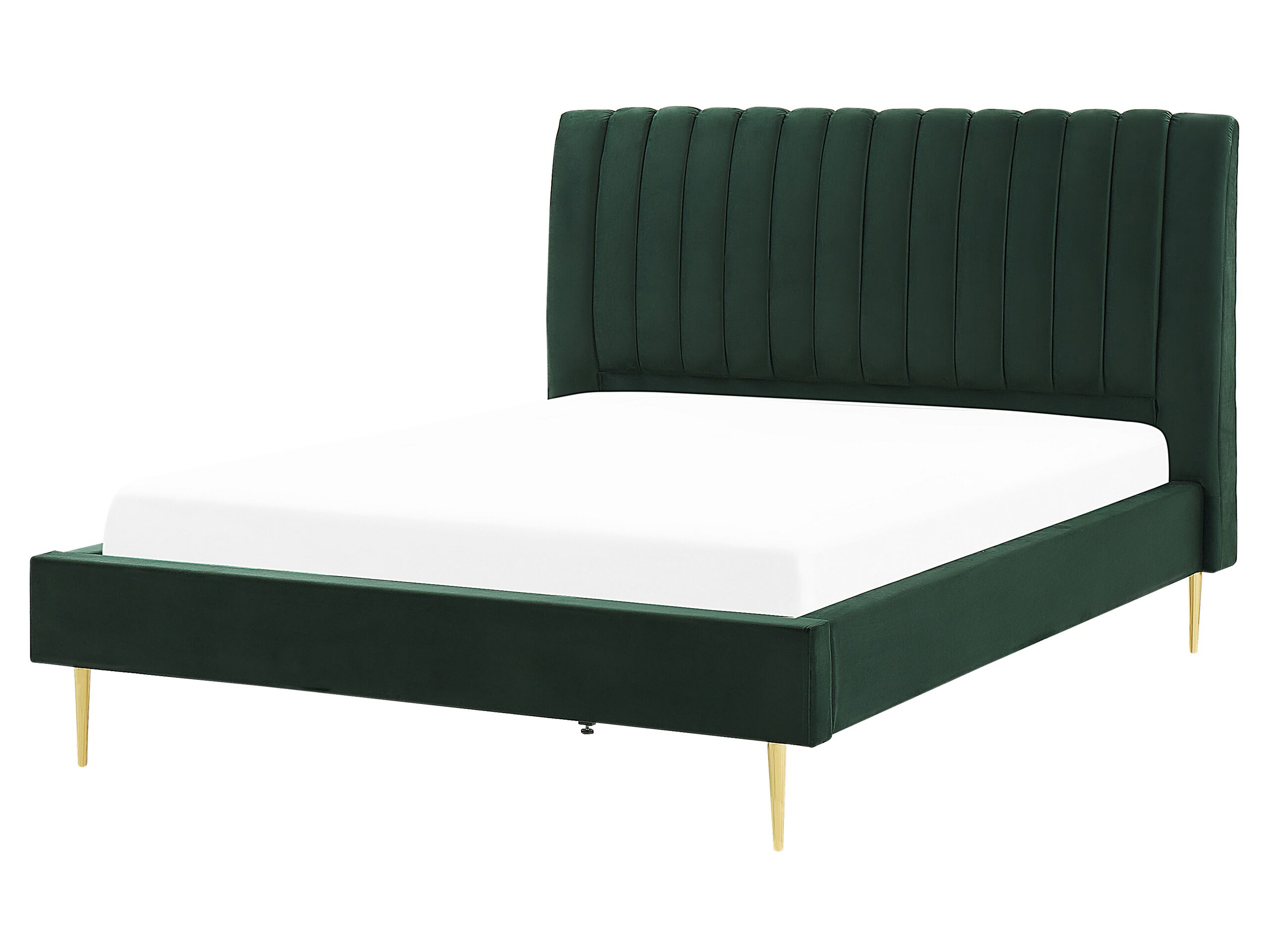Velvet EU King Size Bed Green MARVILLE - Gemini Interiors
