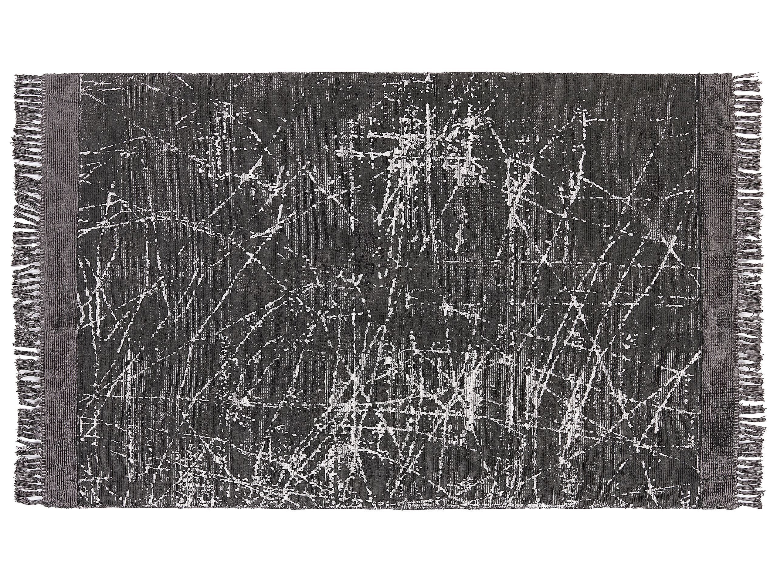 Viscose Area Rug 140x200cm Dark Grey - Gemini Interiors