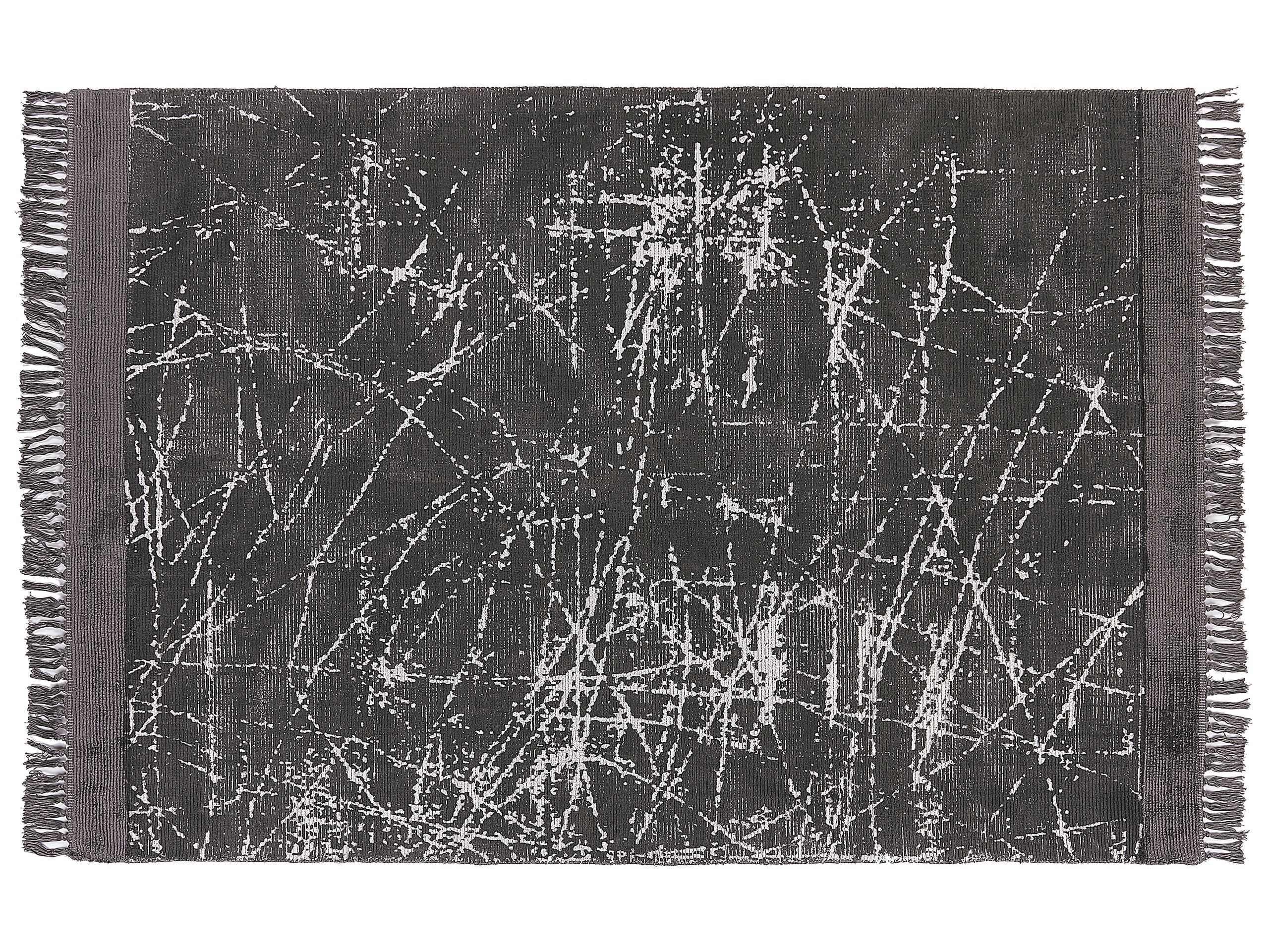 Viscose Area Rug 160x230cm Dark Grey - Gemini Interiors