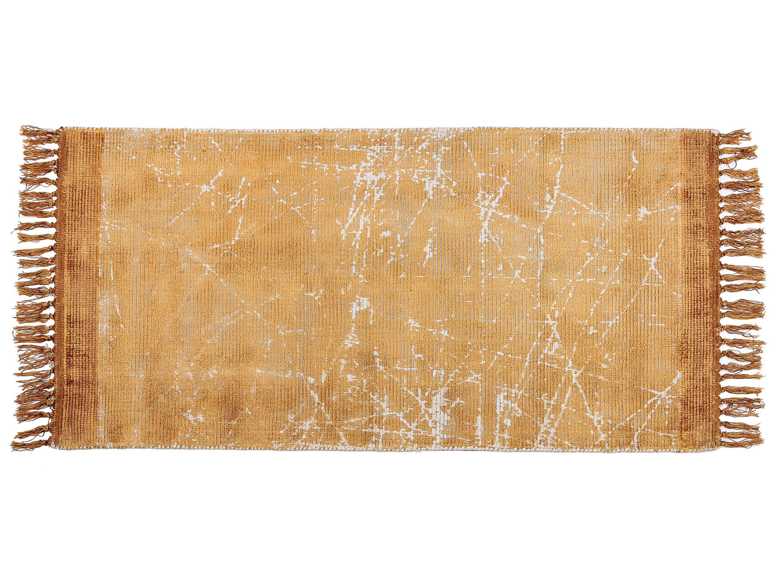 Viscose Area Rug 80x150cm Orange - Gemini Interiors