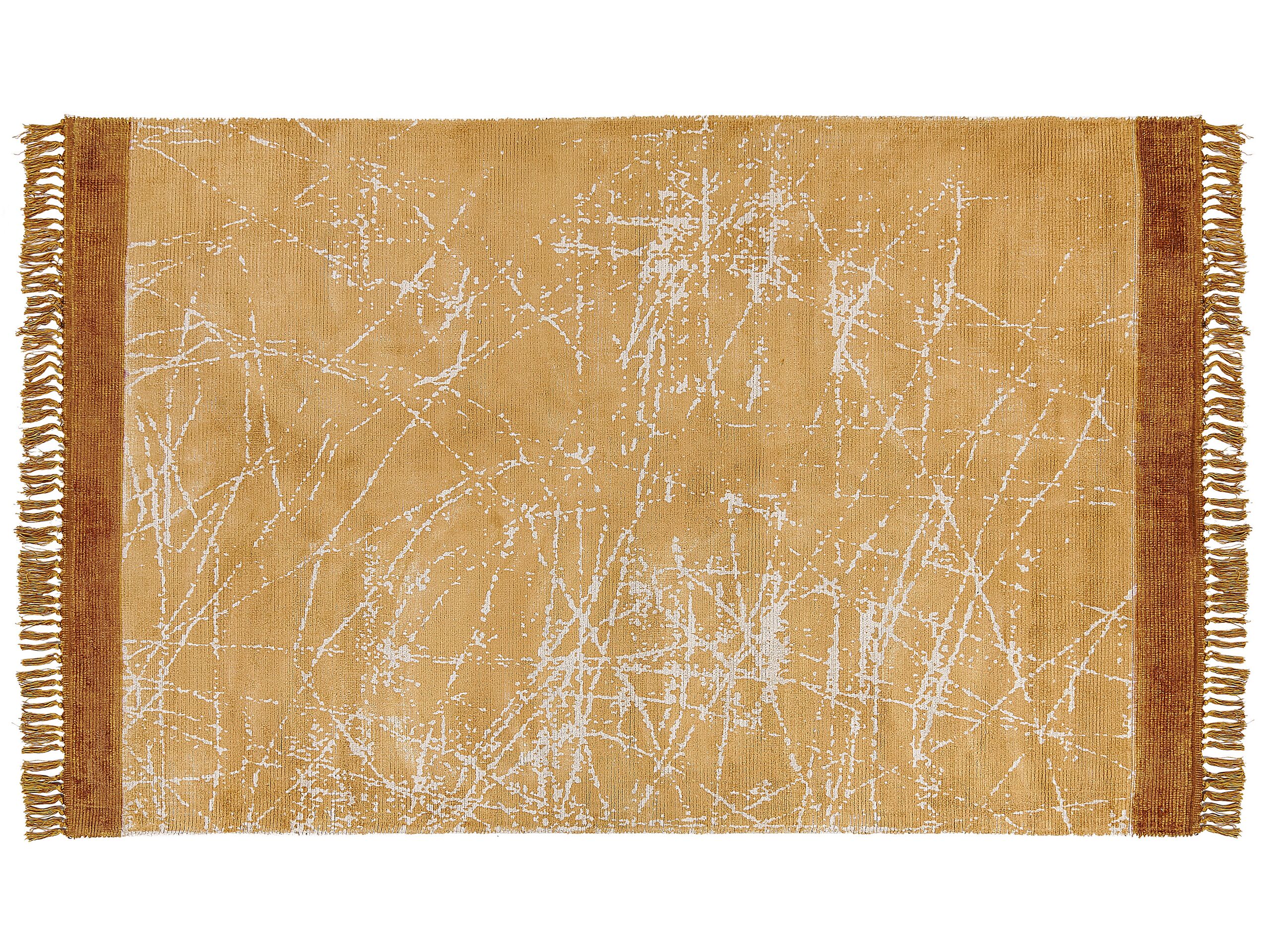 Viscose Area Rug 140x200cm Orange - Gemini Interiors