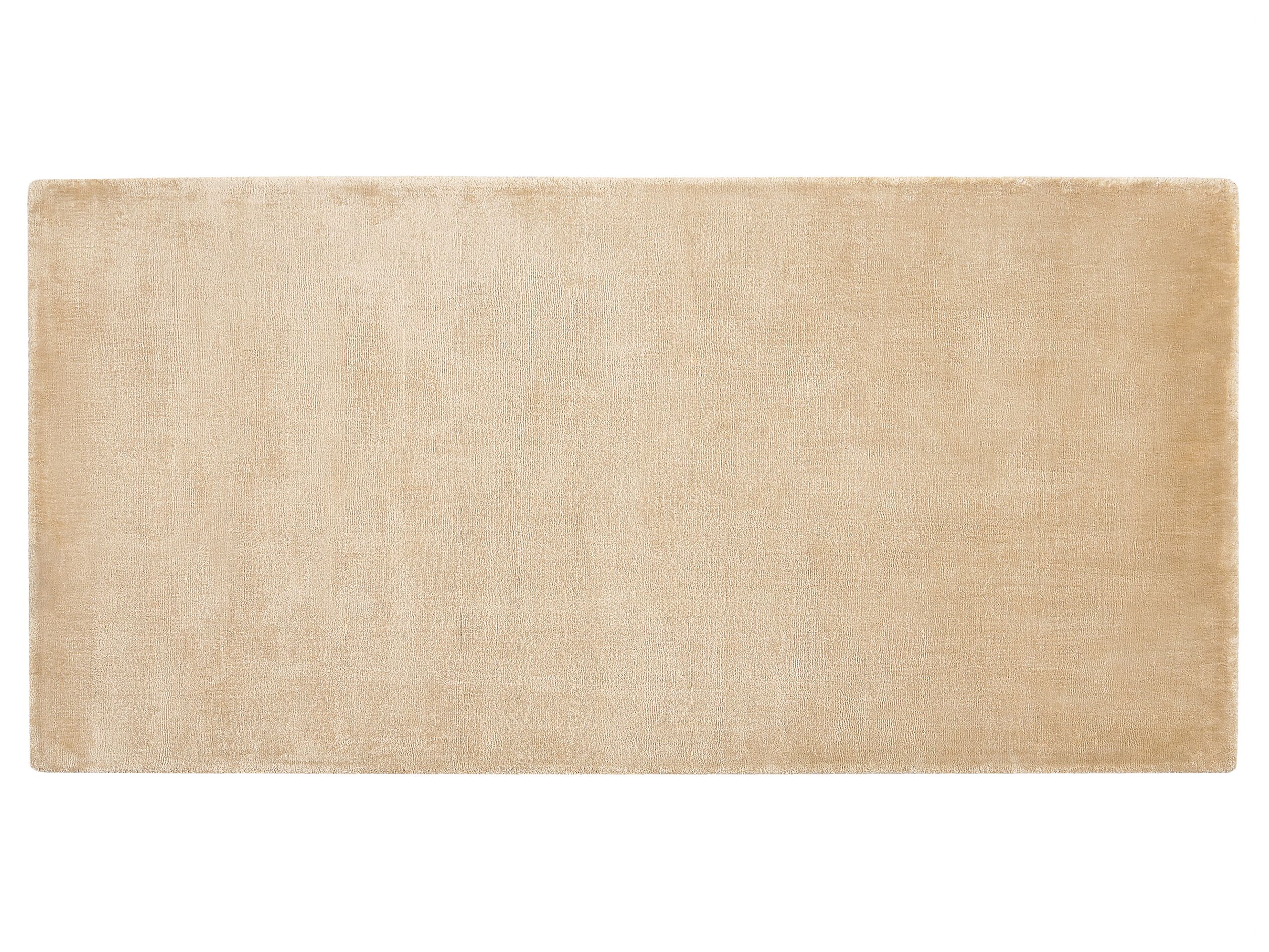 Viscose Area Rug 80x150cm Sand Beige - Gemini Interiors