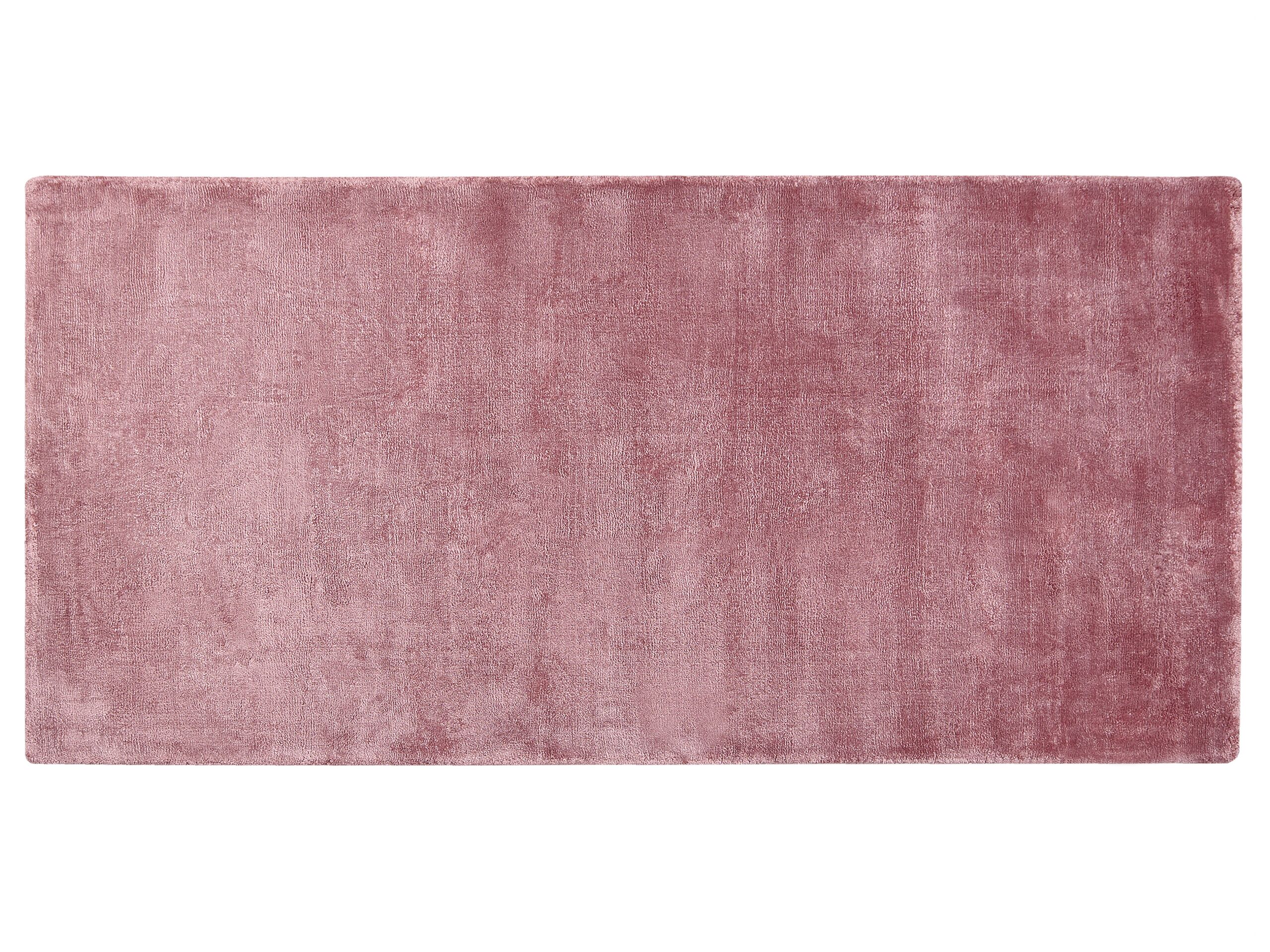 Viscose Area Rug 80x150cm Pink - Gemini Interiors