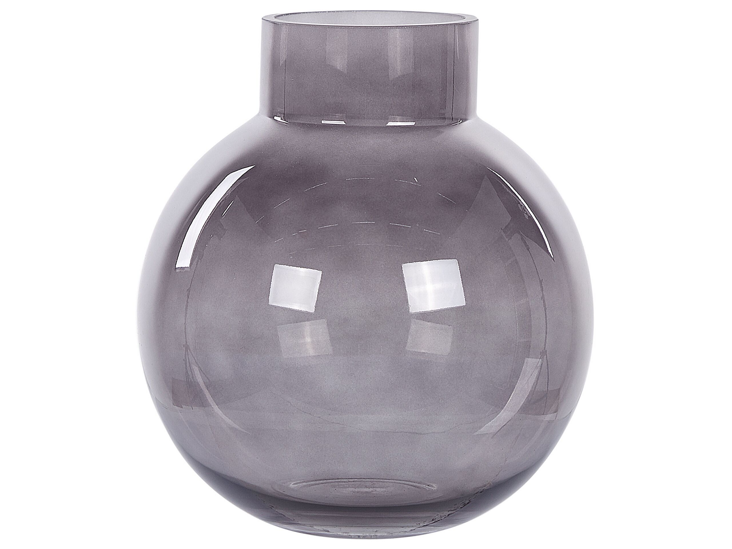 Glass Flower Vase 22 Grey POLYDROSOS - Gemini Interiors