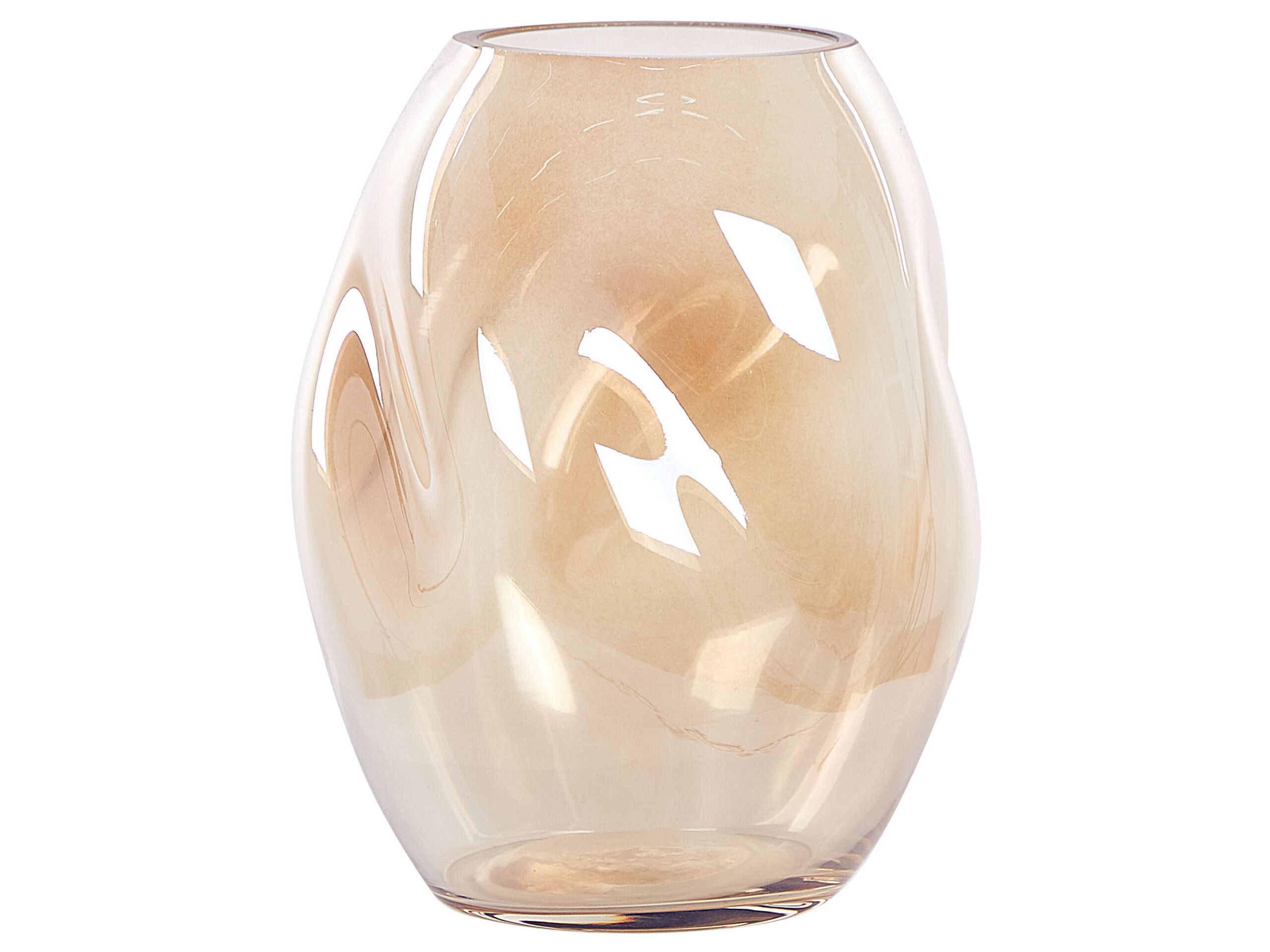 Glass Flower Vase 20 Orange GERAKINI - Gemini Interiors