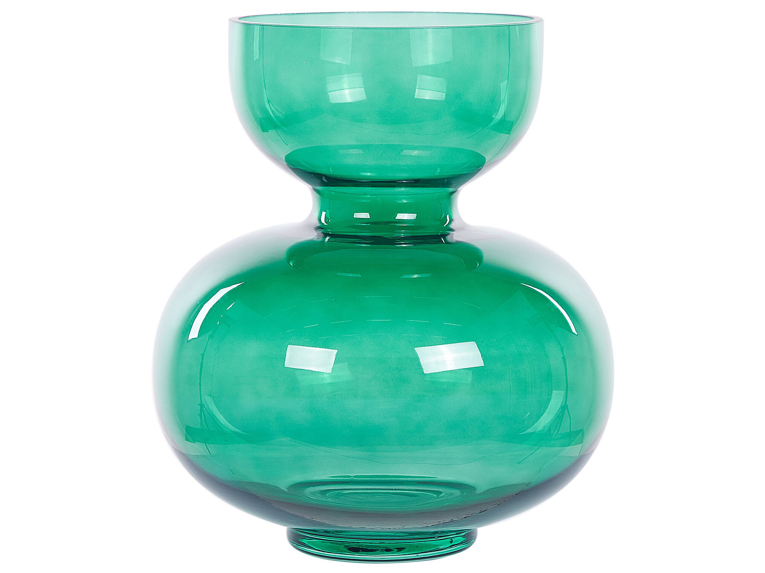 Glass Flower Vase 27 Green PALAIA - Gemini Interiors