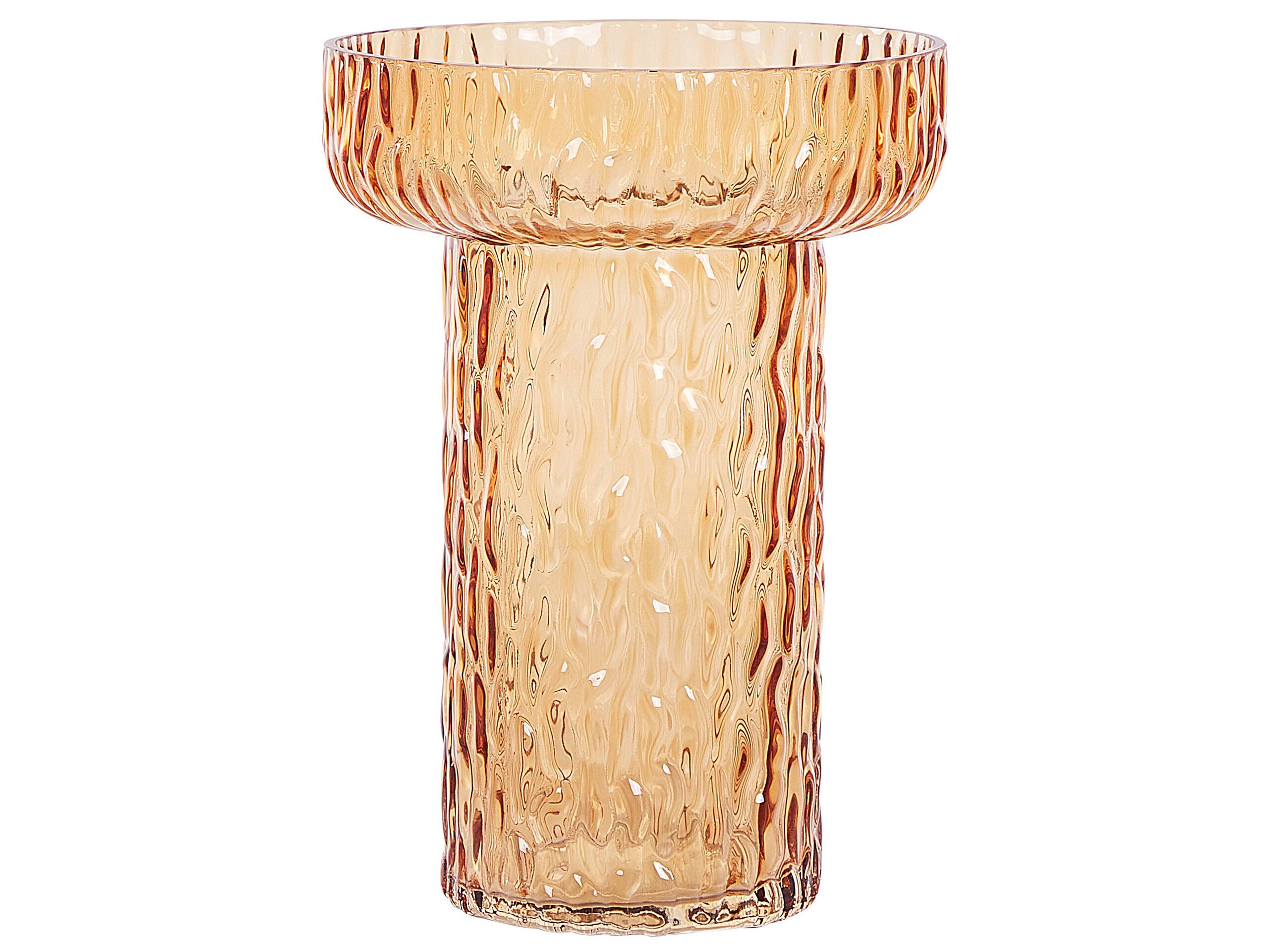 Glass Flower Vase 20 Orange PLATANIA - Gemini Interiors