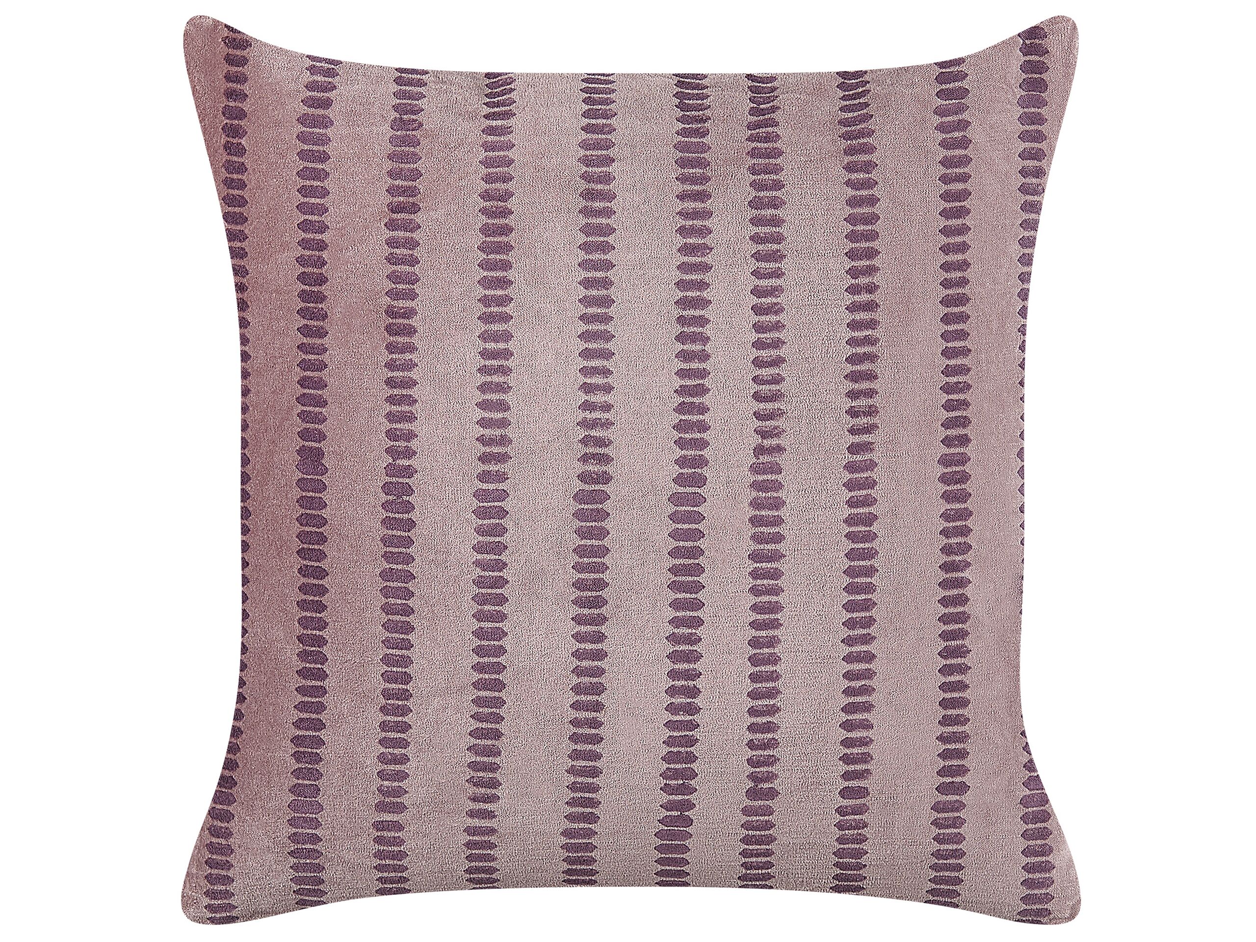 Velvet Cushion Striped 45x45cm Pink - Gemini Interiors