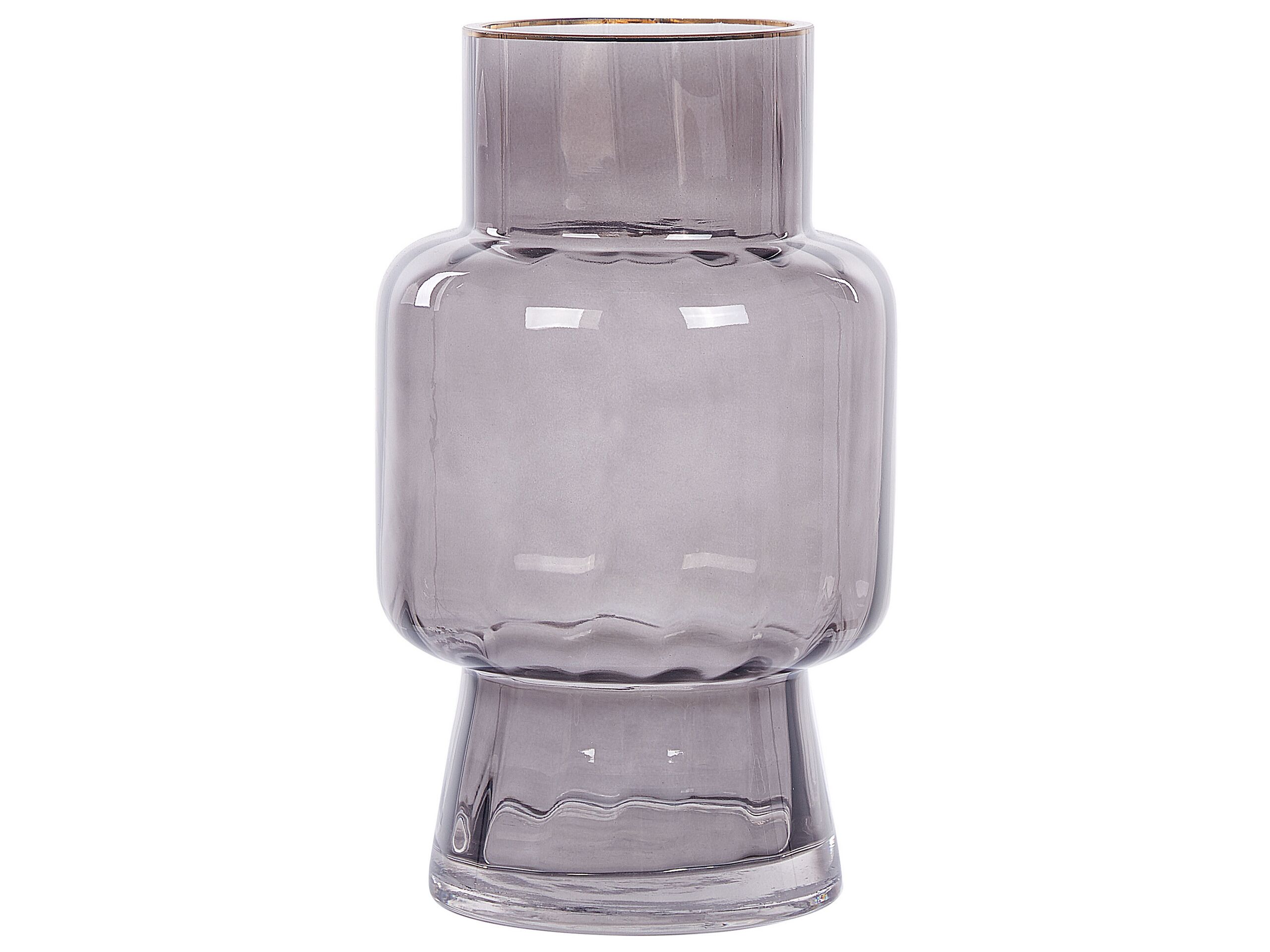 Glass Flower Vase 26 Grey MEGALO - Gemini Interiors