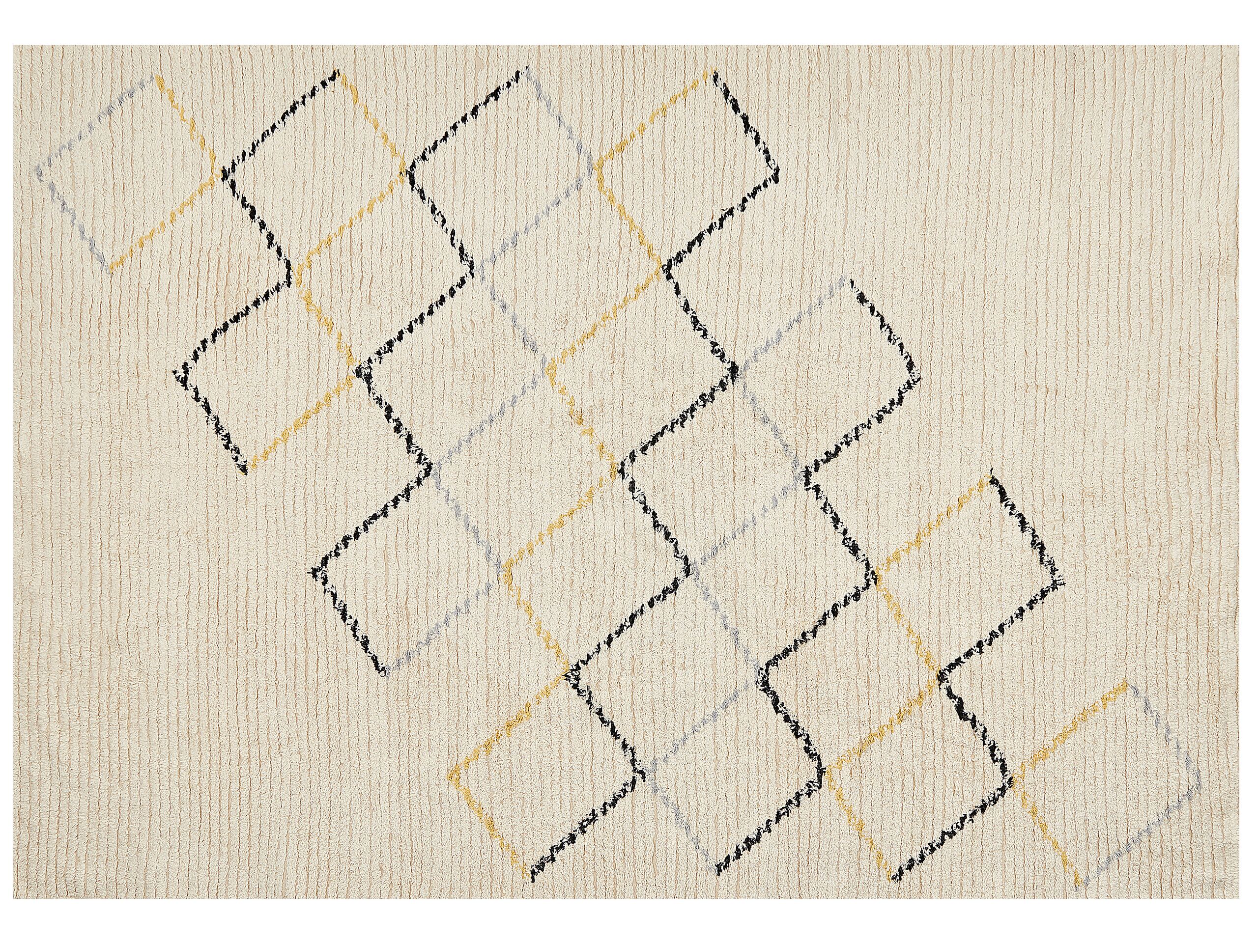 Cotton Area Rug 160x230cm Beige - Gemini Interiors