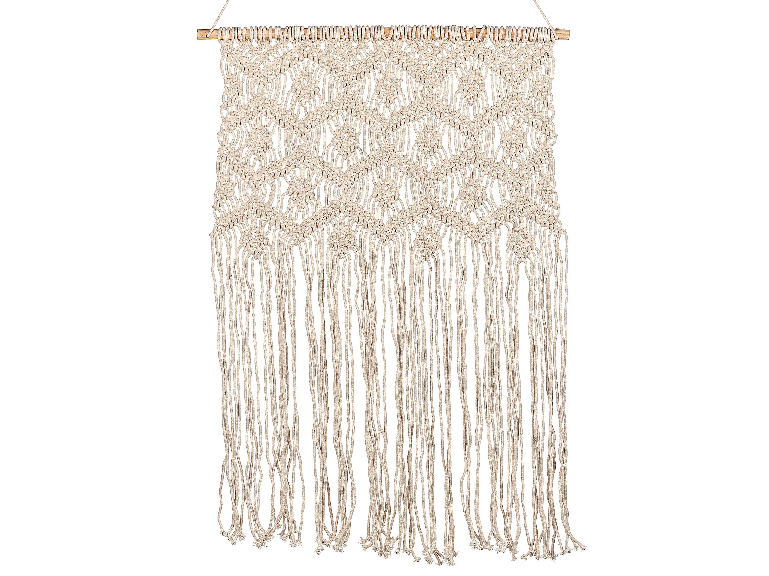 Cotton MacramÃ Wall Hanging Beige KALERI - Gemini Interiors