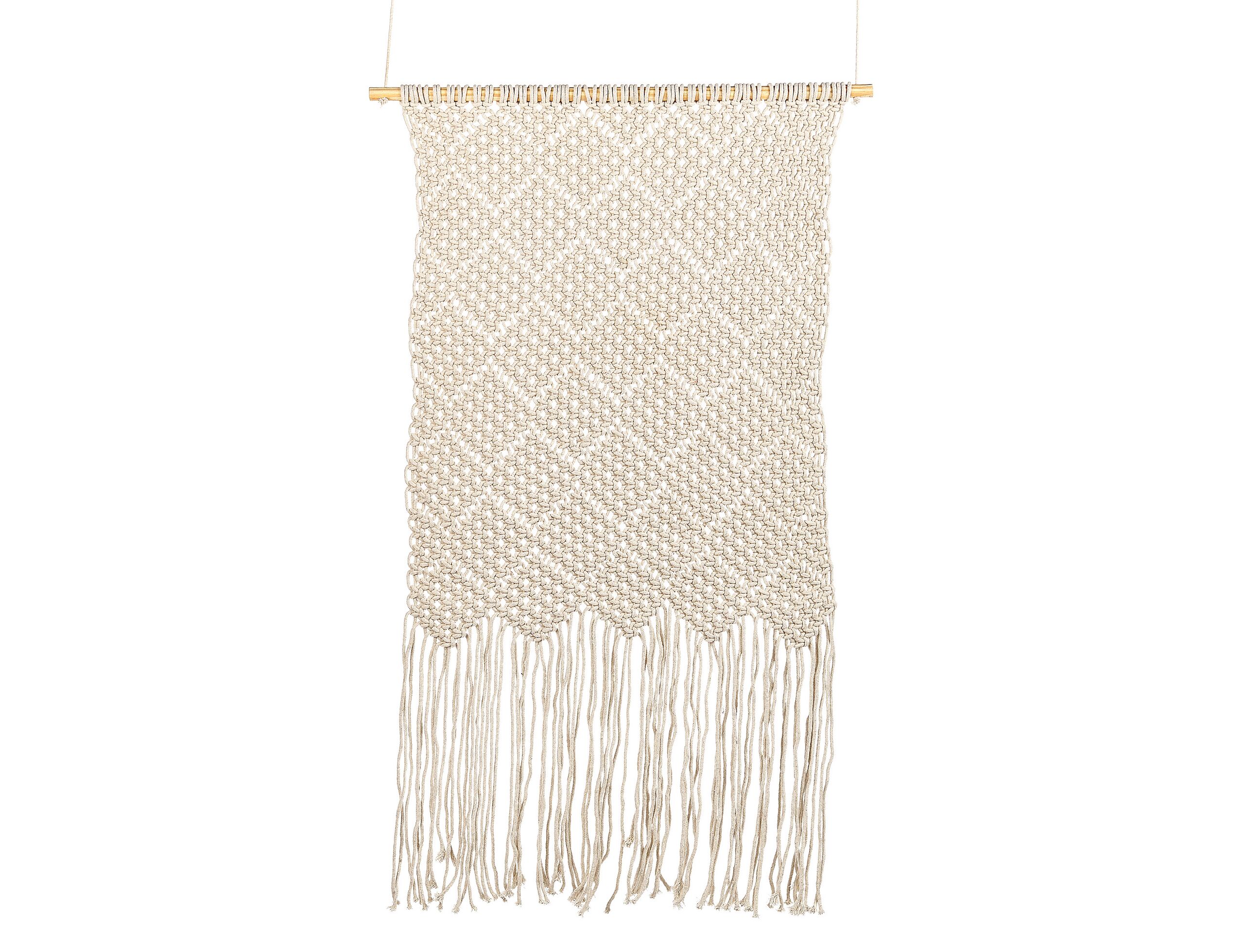 Cotton MacramÃ Wall Hanging Beige OKARA - Gemini Interiors