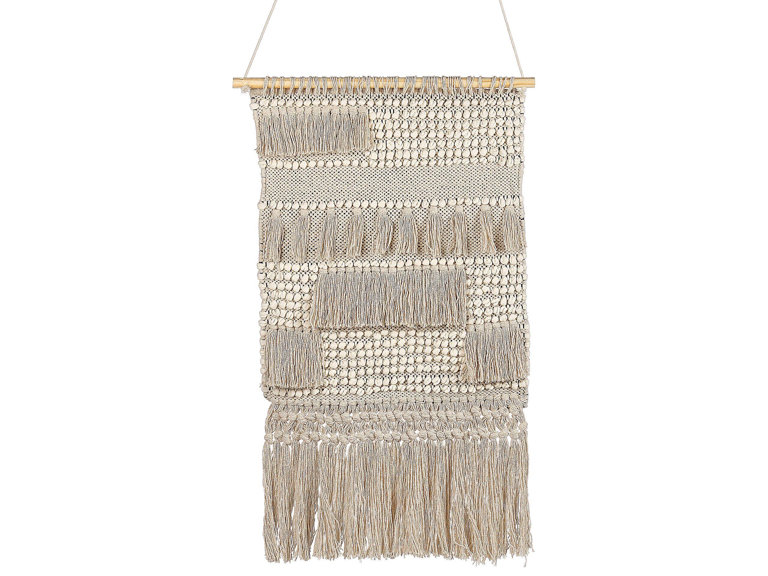 Cotton MacramÃ Wall Hanging Beige GUJRAT - Gemini Interiors