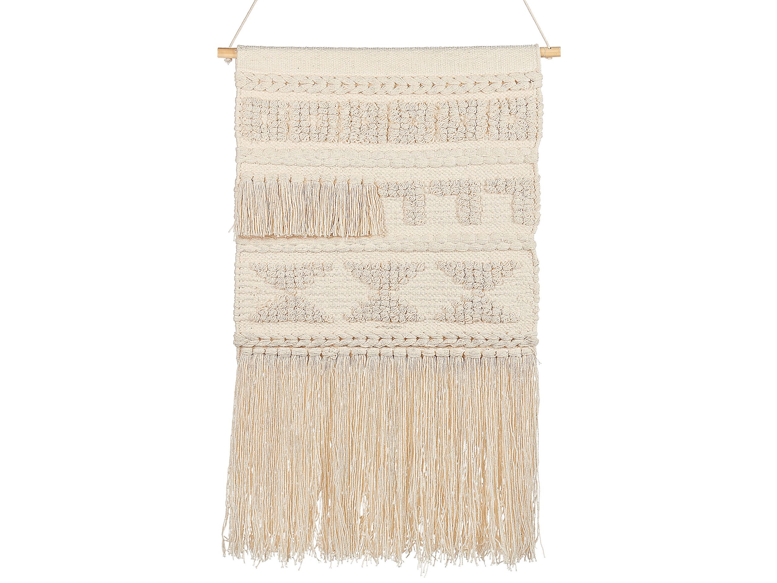 Cotton MacramÃ Wall Hanging Beige KAMOKE - Gemini Interiors