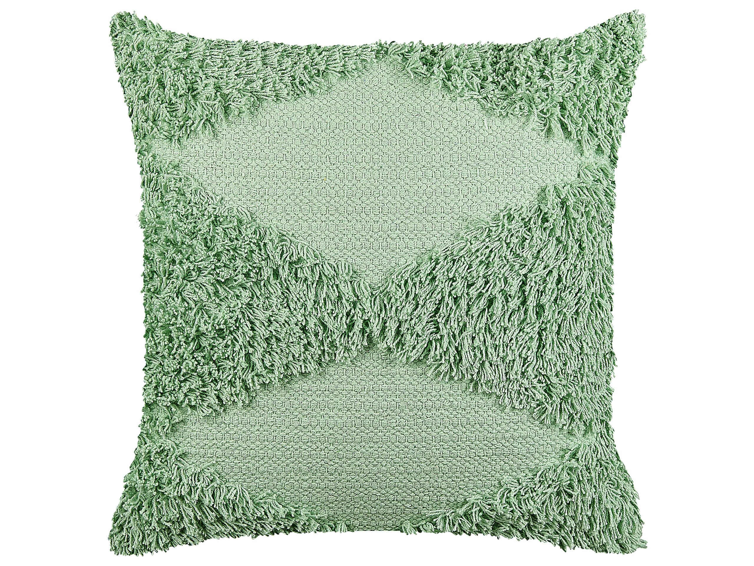 Tufted Cotton Cushion 45x45cm Green - Gemini Interiors
