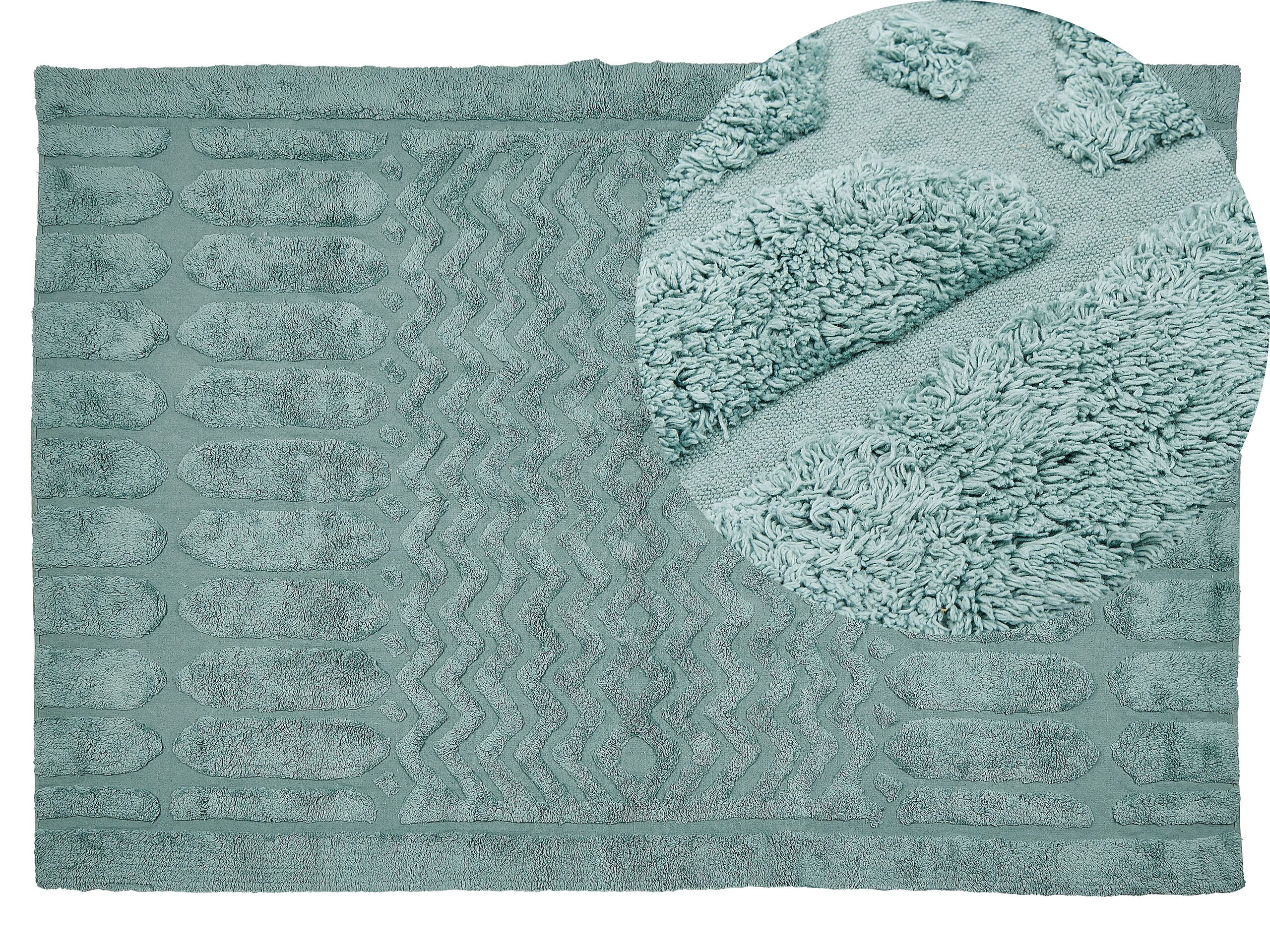 Cotton Area Rug 140x200cm Mint - Gemini Interiors