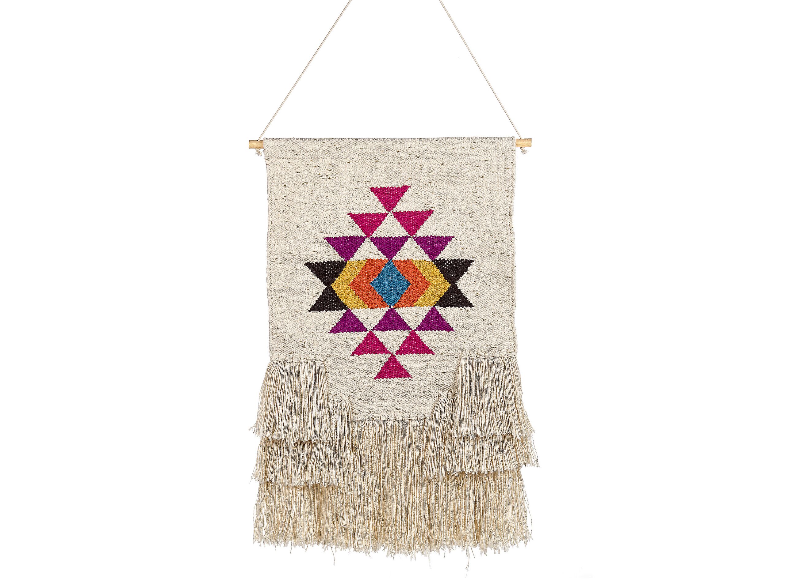 Cotton MacramÃ Wall Hanging Beige VEHARI - Gemini Interiors