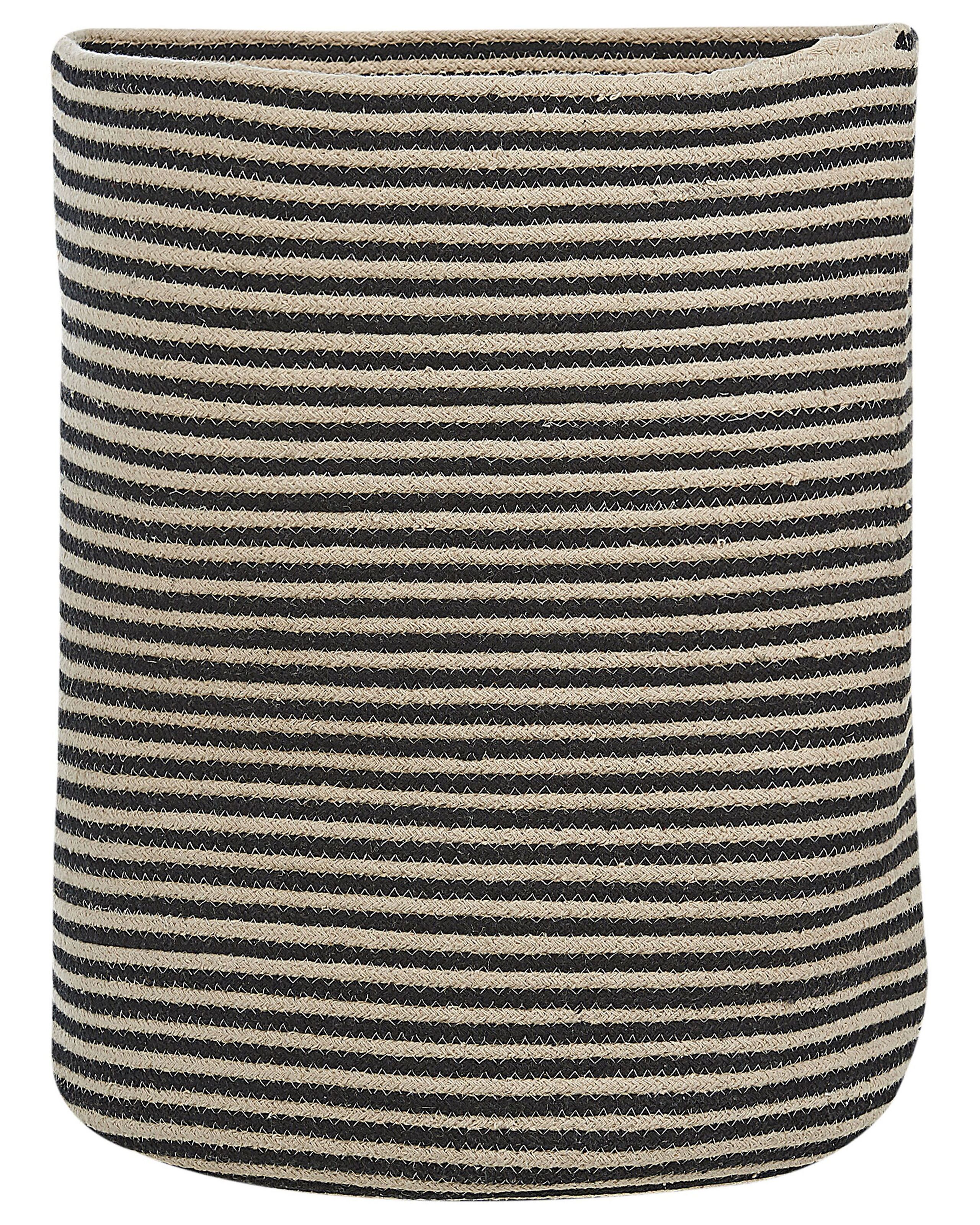 Cotton Basket Beige and Black YERKOY - Gemini Interiors