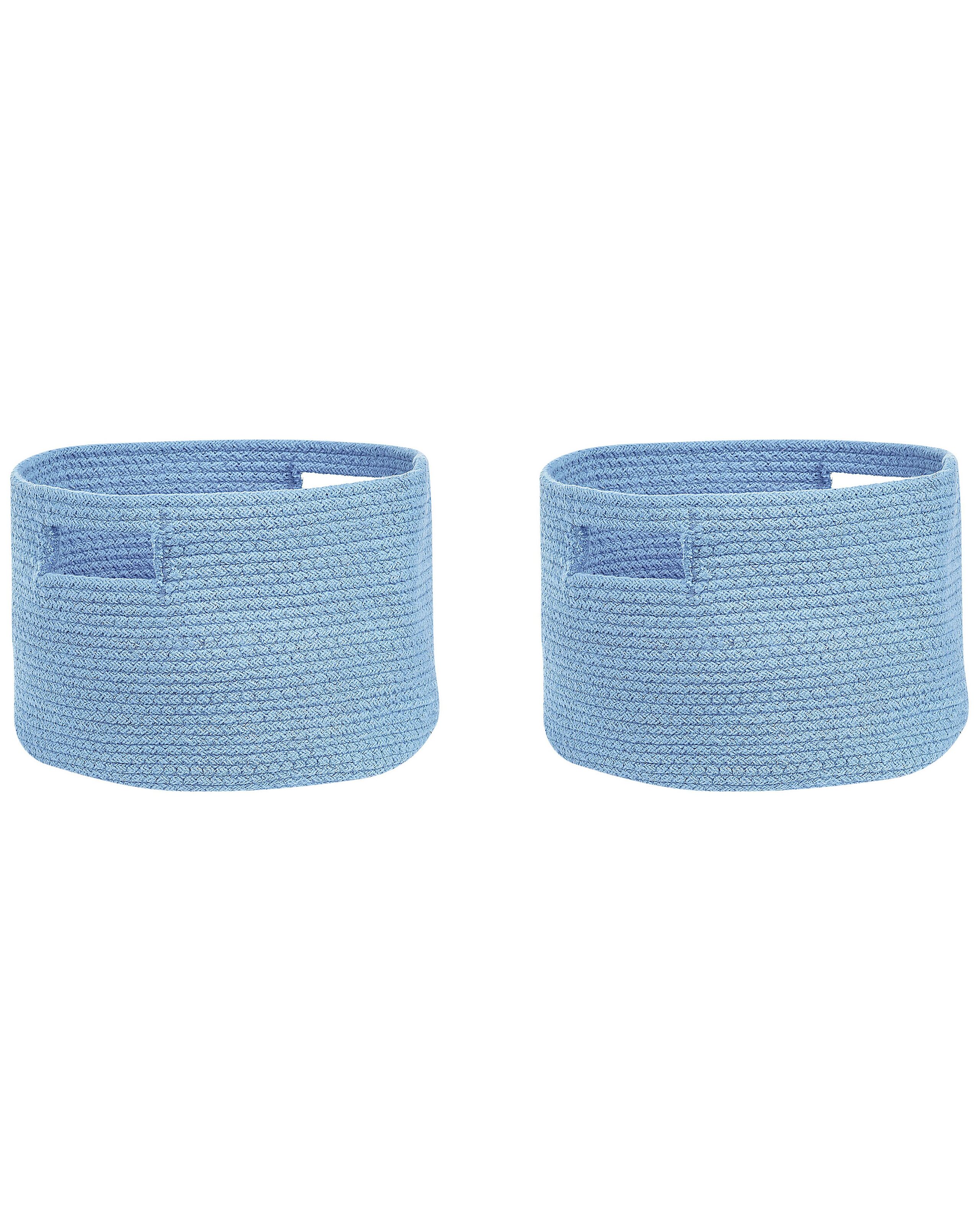 Set of 2 Cotton Baskets Blue - Gemini Interiors