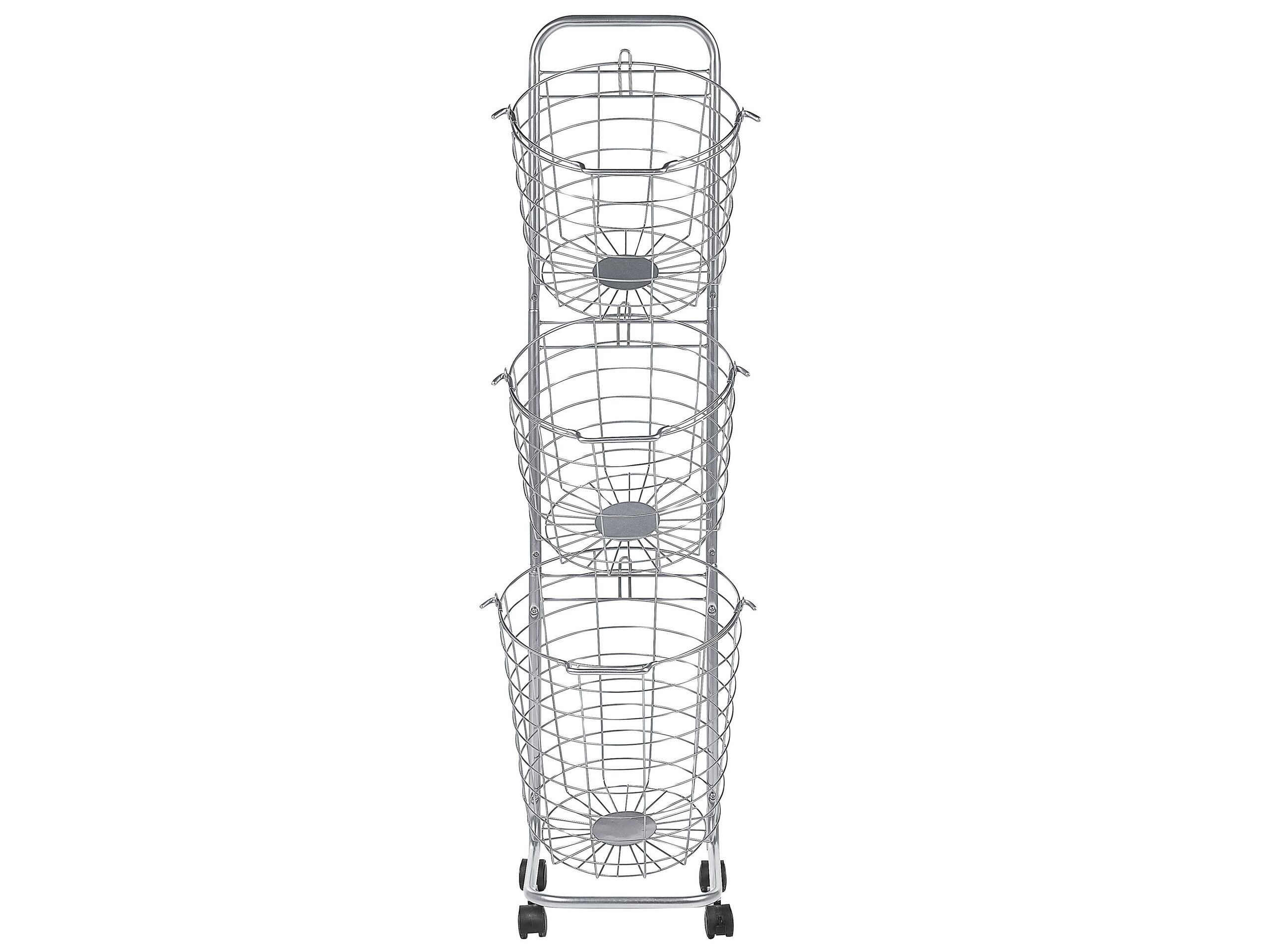 3 Tier Metal Wire Basket Stand Silver - Gemini Interiors
