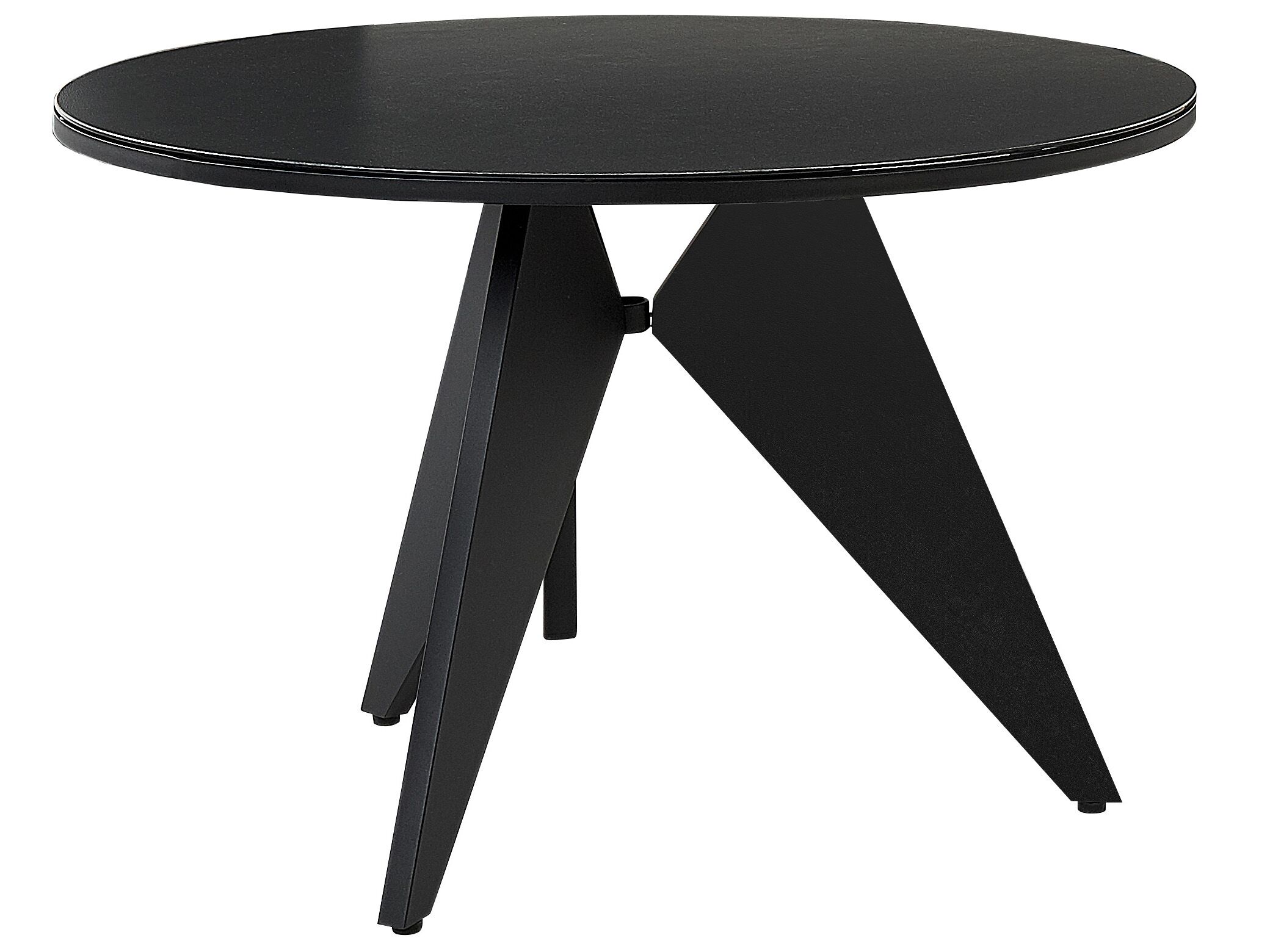Round Garden Dining Table âŒ€110 cm Black OLMETTO - Gemini Interiors