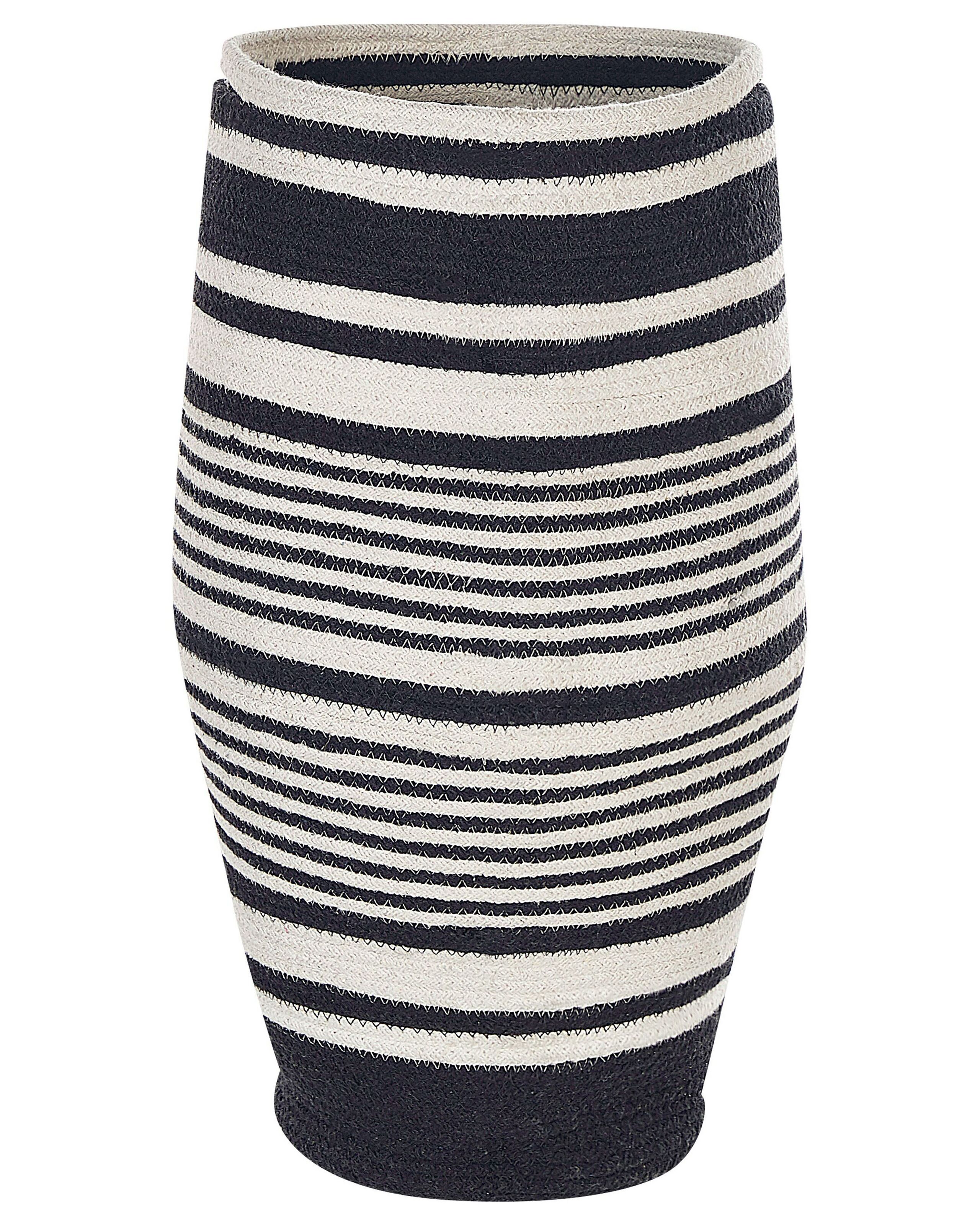 Cotton Basket White and Black ARRAH - Gemini Interiors