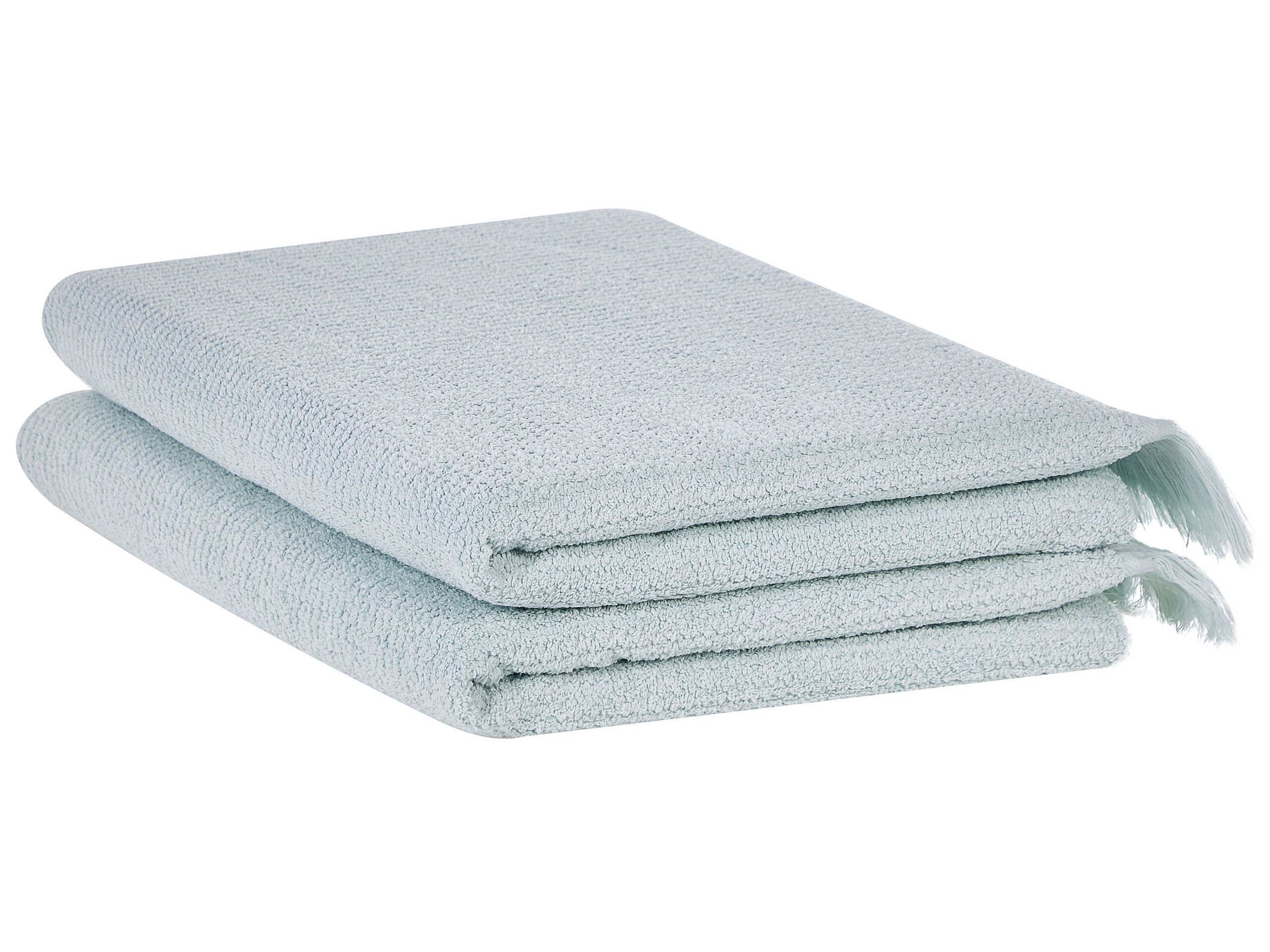 Set of 2 Cotton Terry Towels Mint ATIU - Gemini Interiors