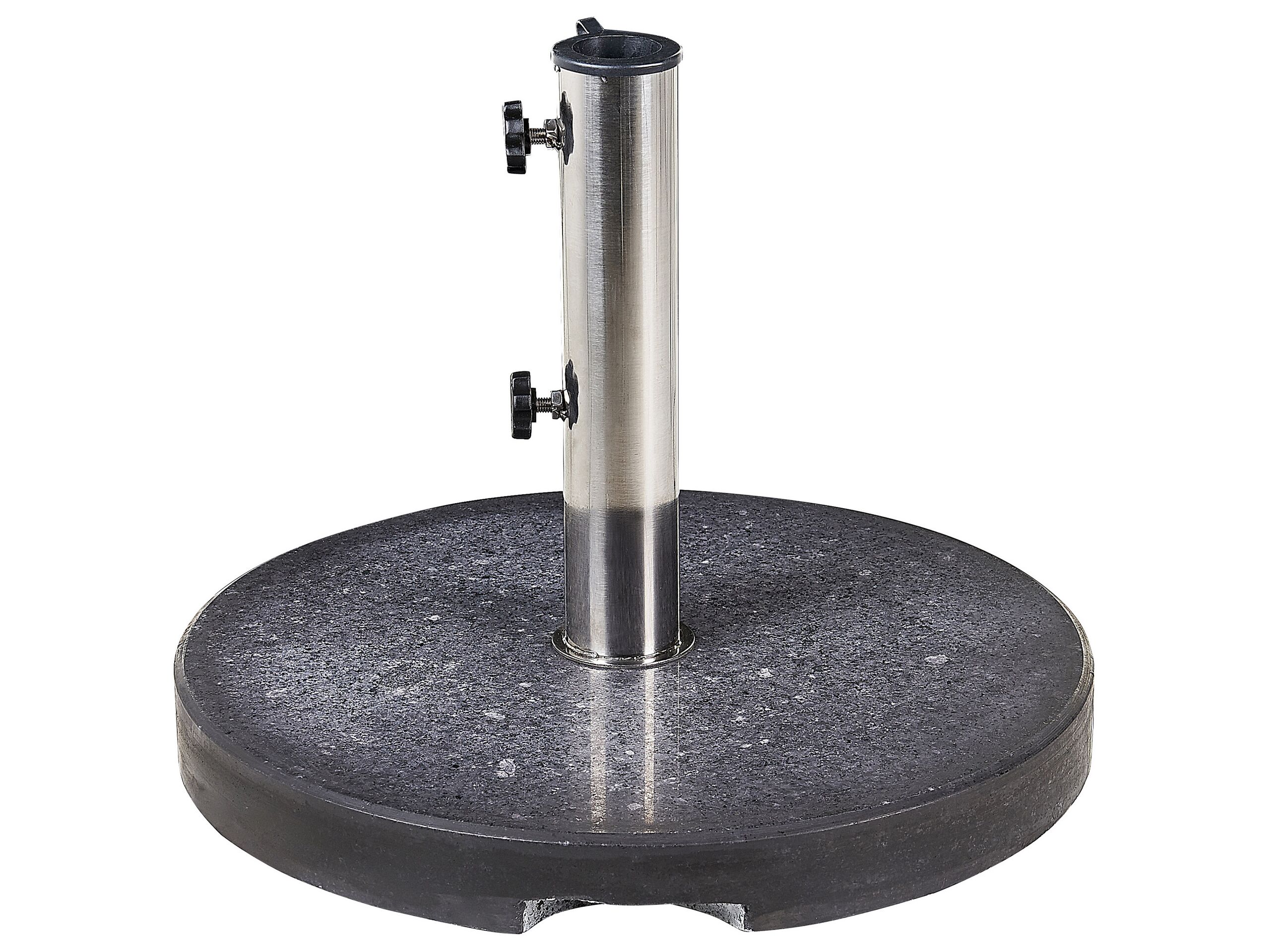 Round Granite Parasol Base Black CEGGIA - Gemini Interiors