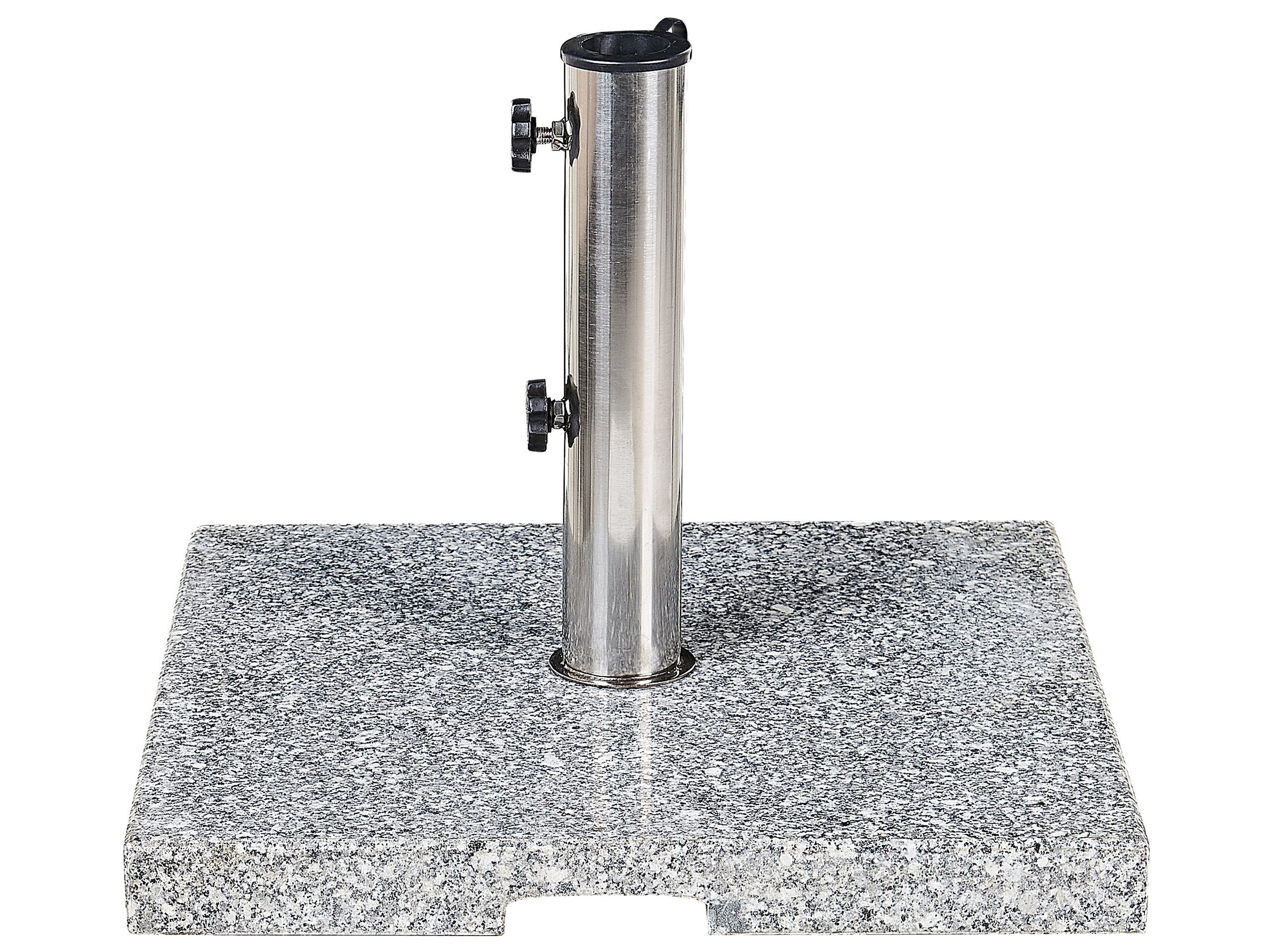 Square Granite Parasol Base Grey CEGGIA - Gemini Interiors