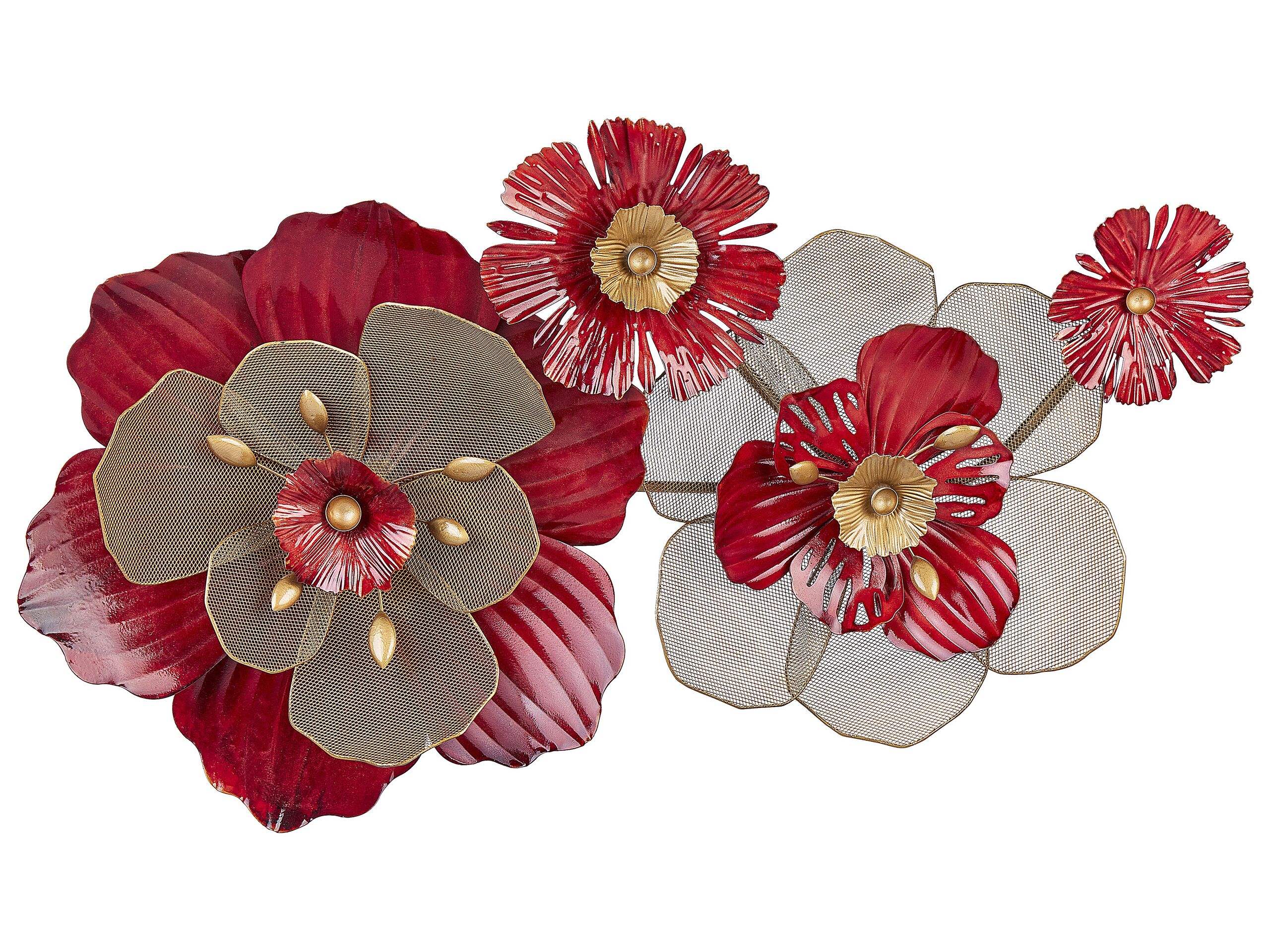 Wall DÃ cor Flowers Red SCANDIUM - Gemini Interiors