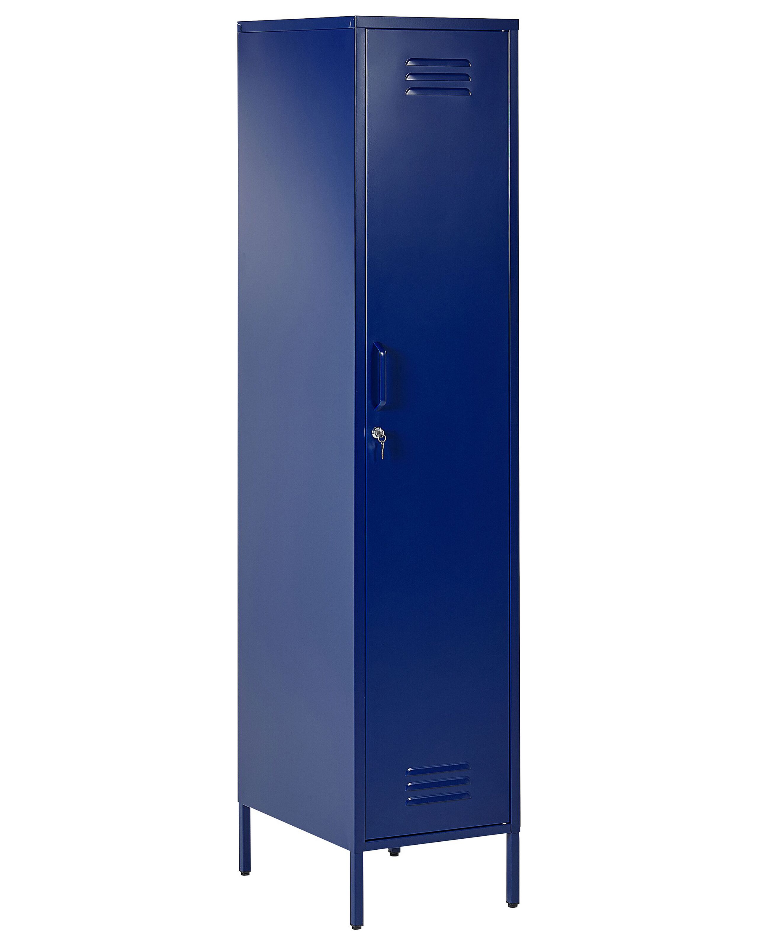 Metal Storage Cabinet Navy Blue FROME - Gemini Interiors