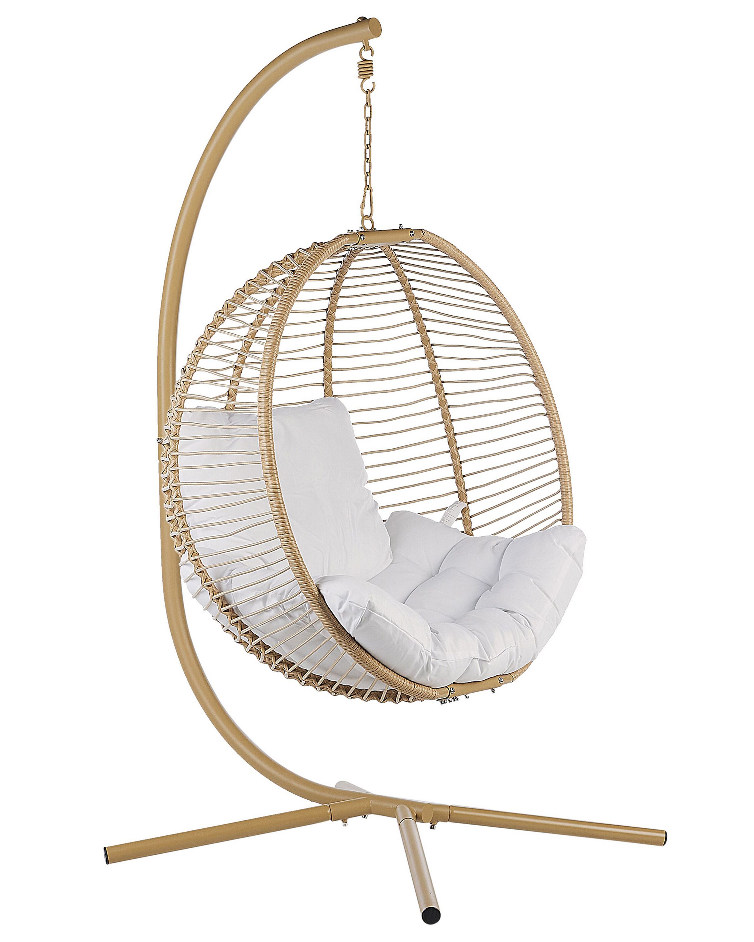 Hanging Chair with Stand Beige ARCO - Gemini Interiors