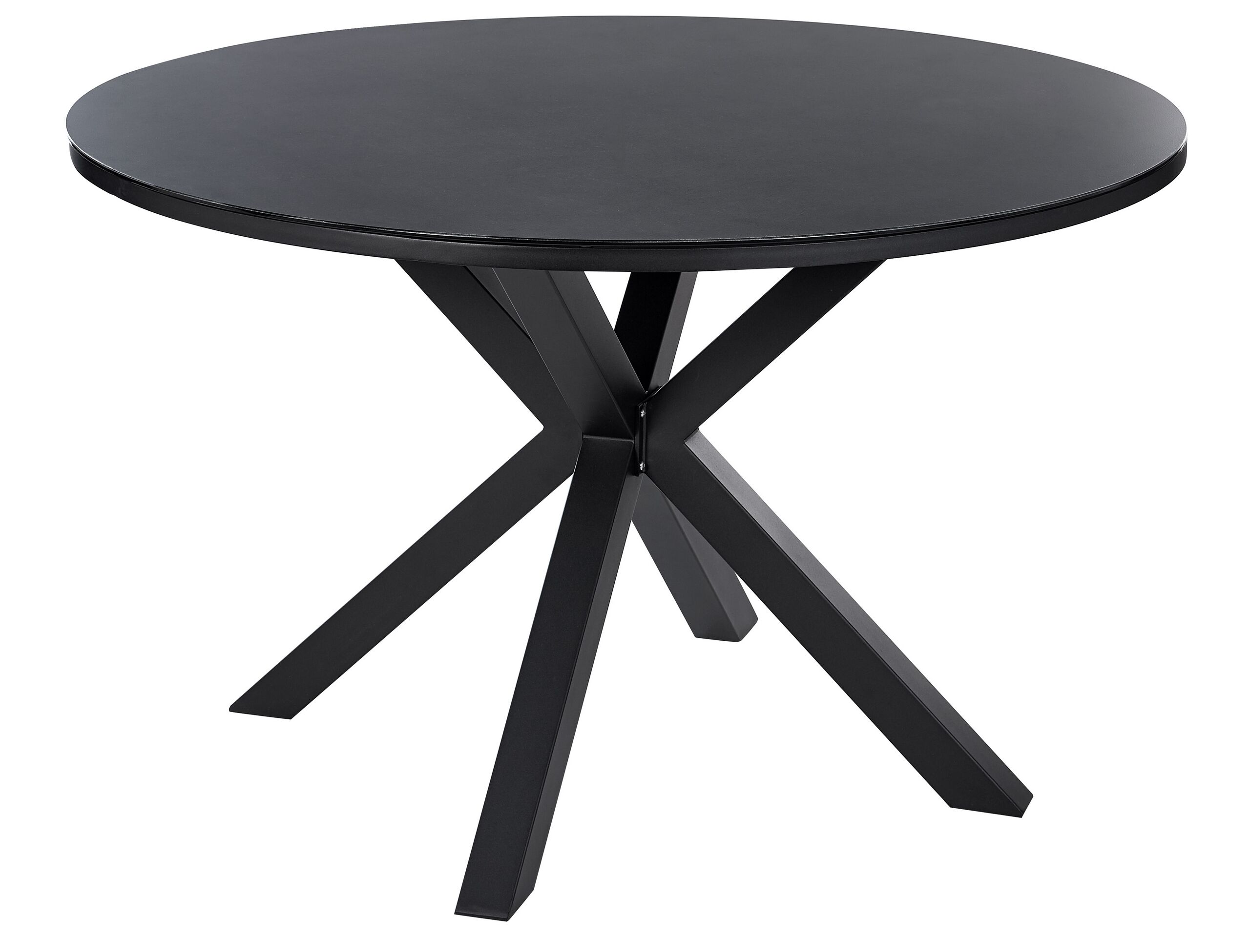 Round Garden Dining Table âŒ€120 cm Black MALETTO - Gemini Interiors