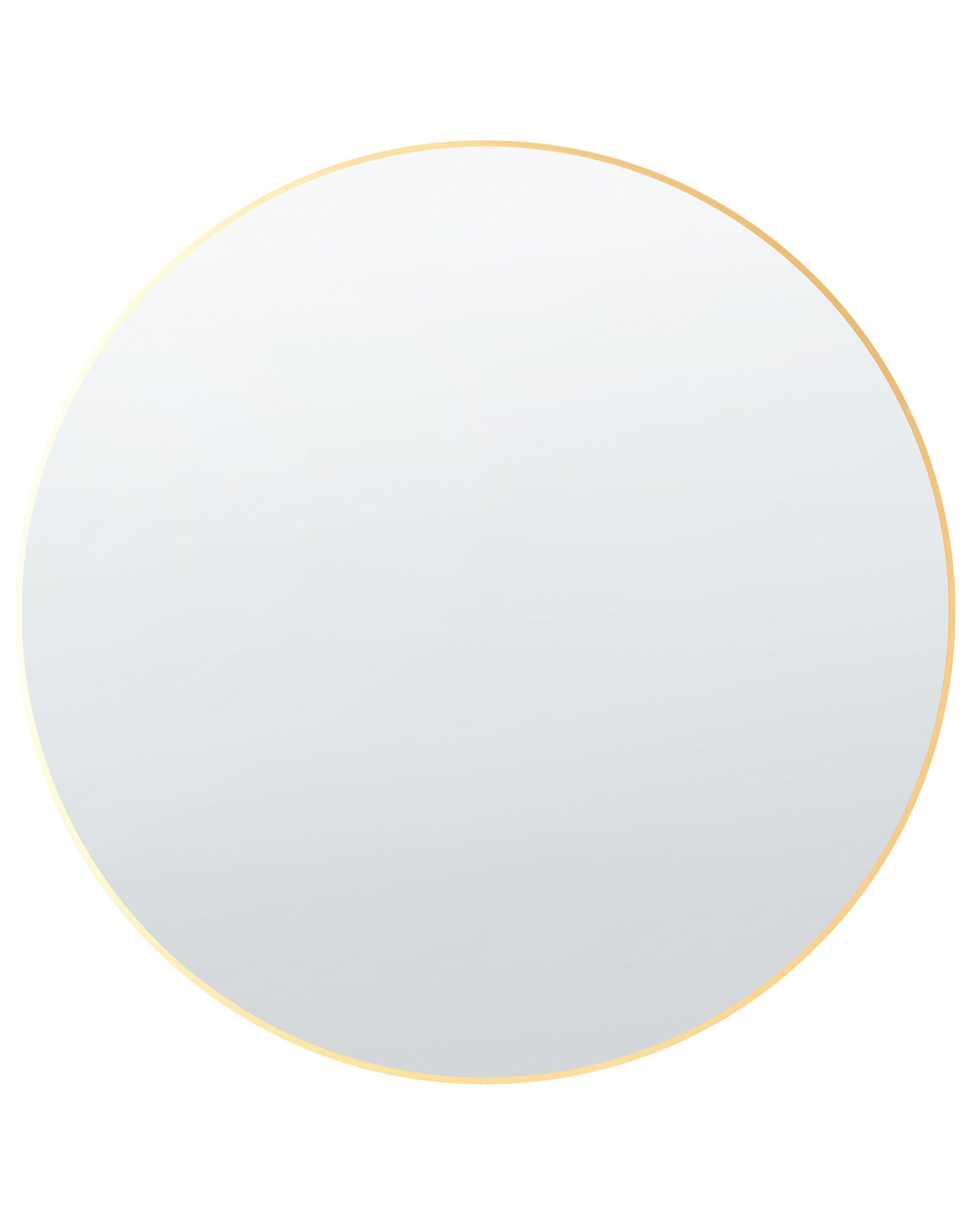 Round Wall Mirror 80x80cm Gold - Gemini Interiors