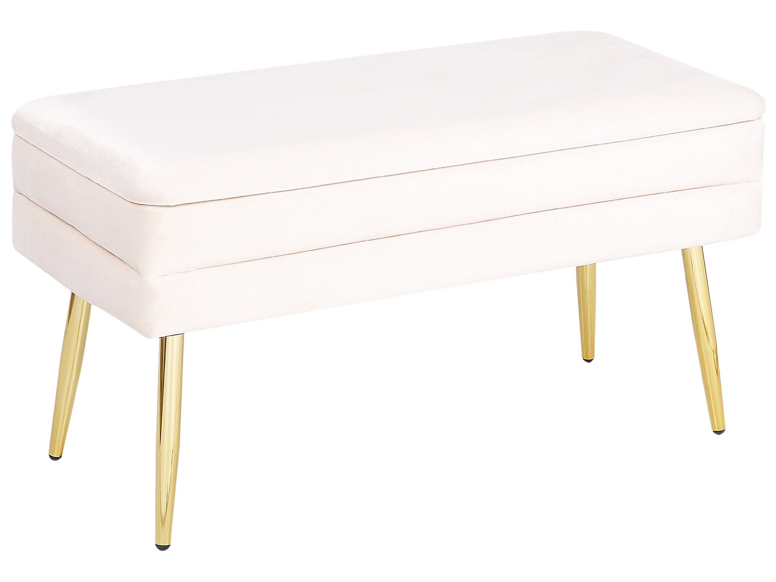 Bedroom Storage Bench White DURHAM - Gemini Interiors