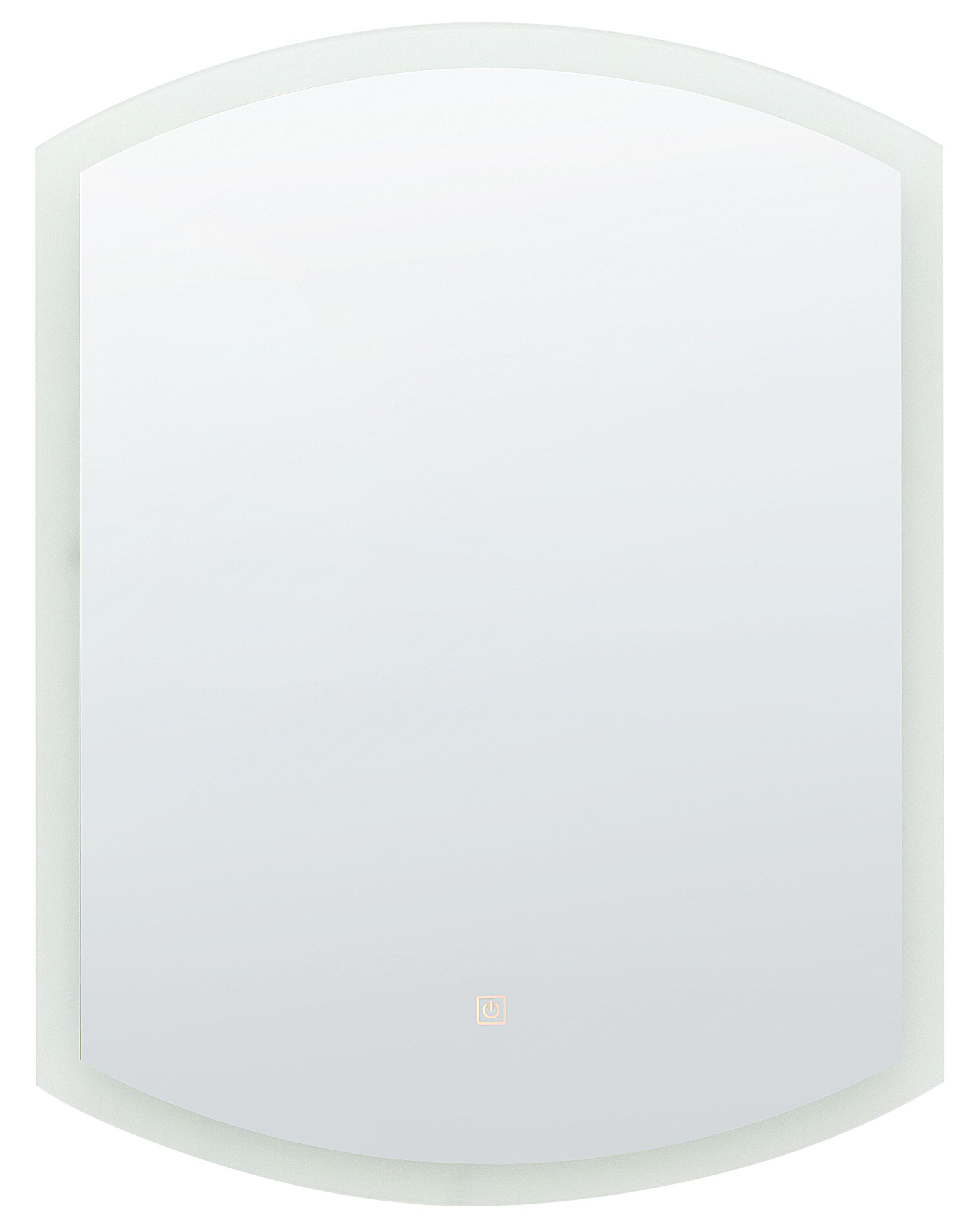 Oval LED Wall Mirror 78cm Silver - Gemini Interiors