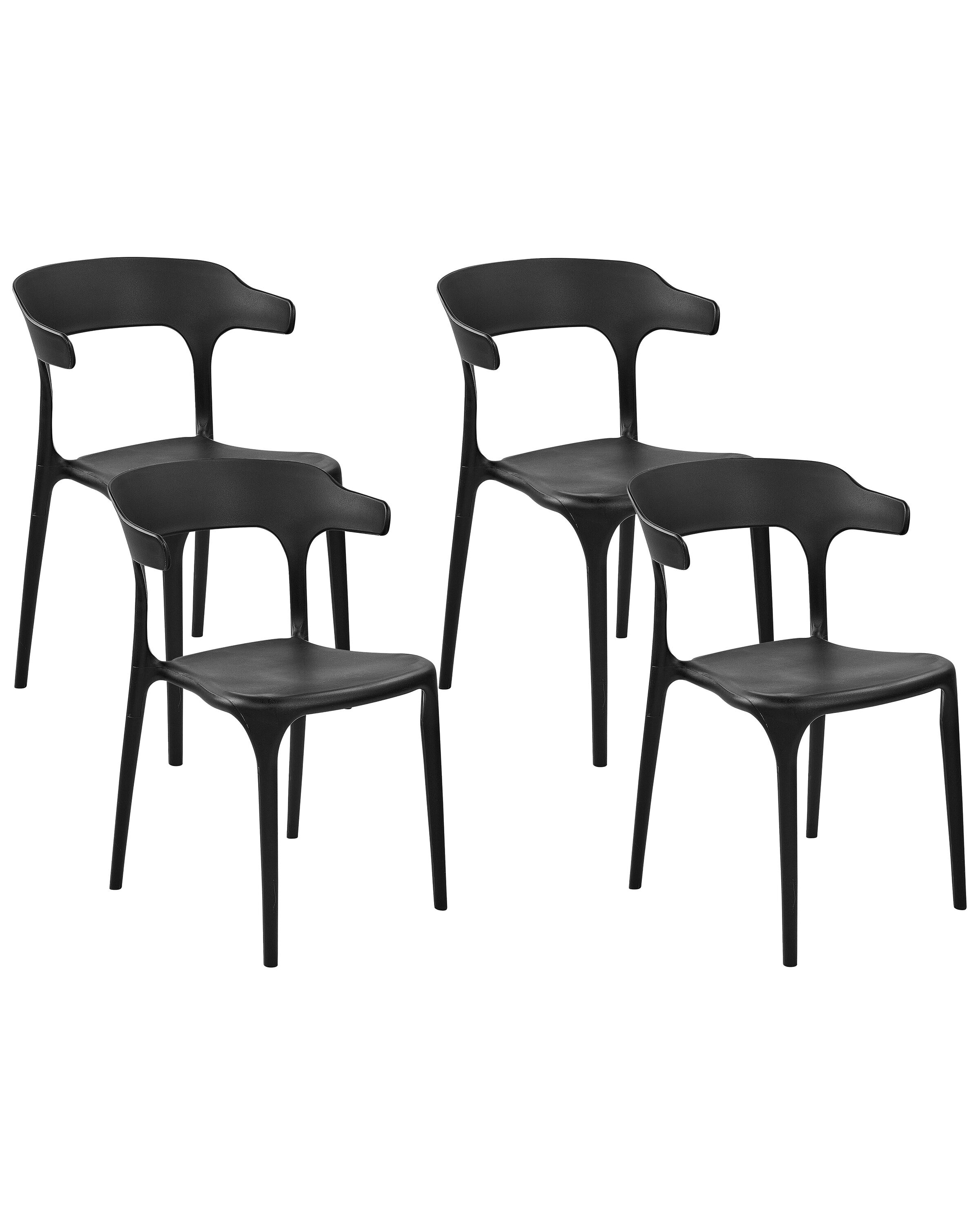 Set of 4 Dining Chairs Black GUBBIO - Gemini Interiors