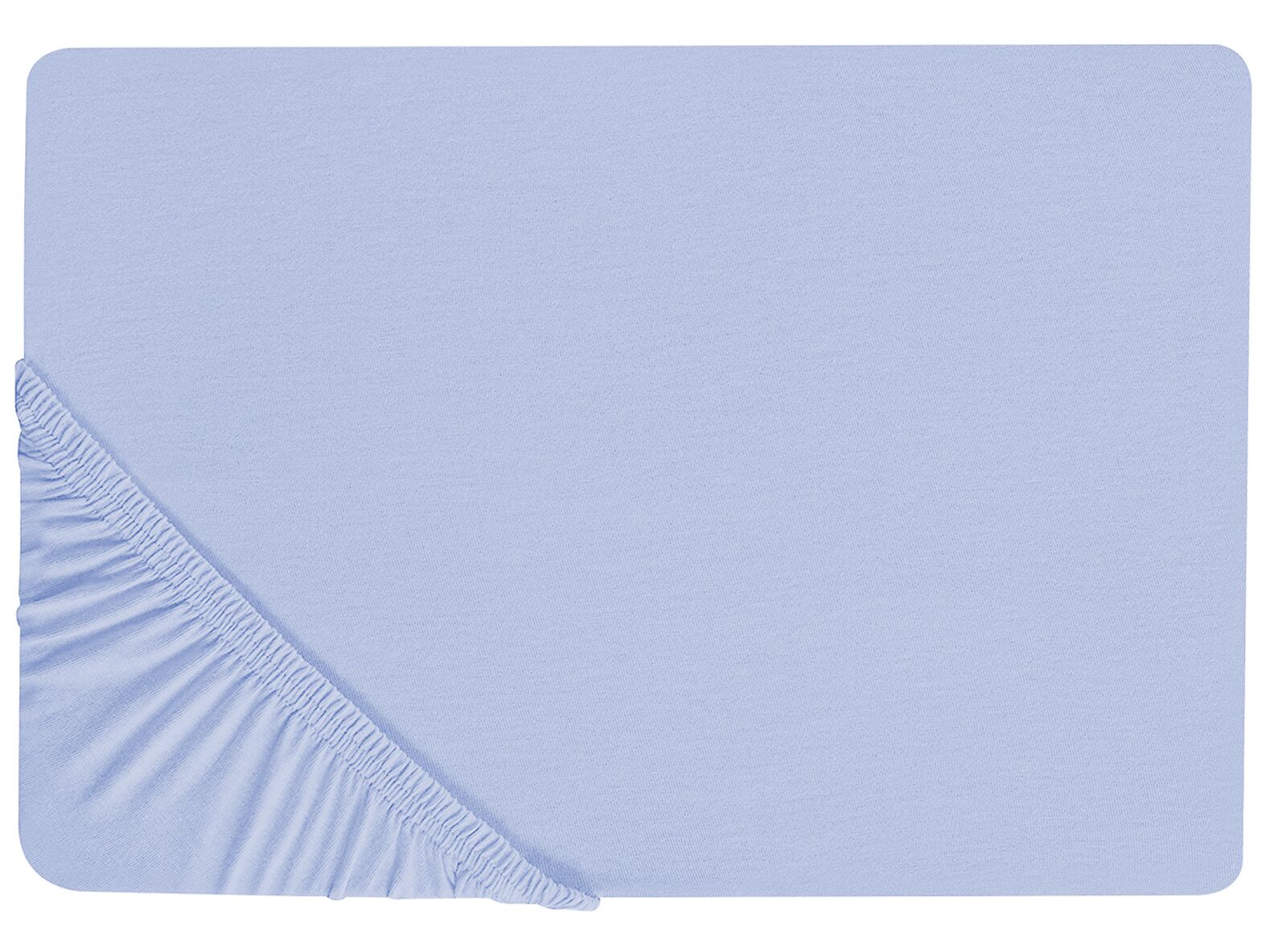 Cotton Fitted Sheet 90 x 200 cm Blue JANBU - Gemini Interiors