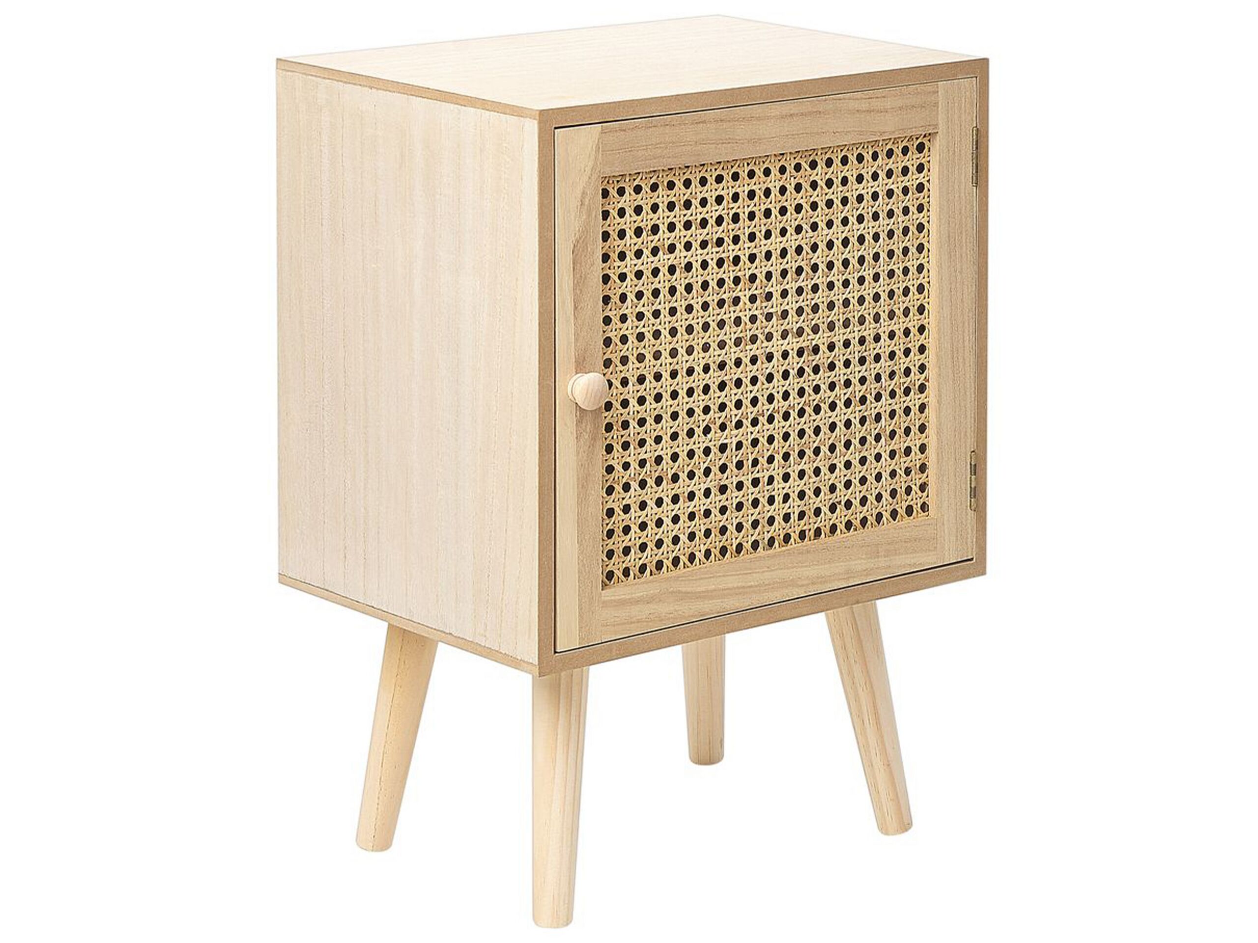 Bedside Table - BARNET Nightstand Light Wood 38cm - Gemini Interiors